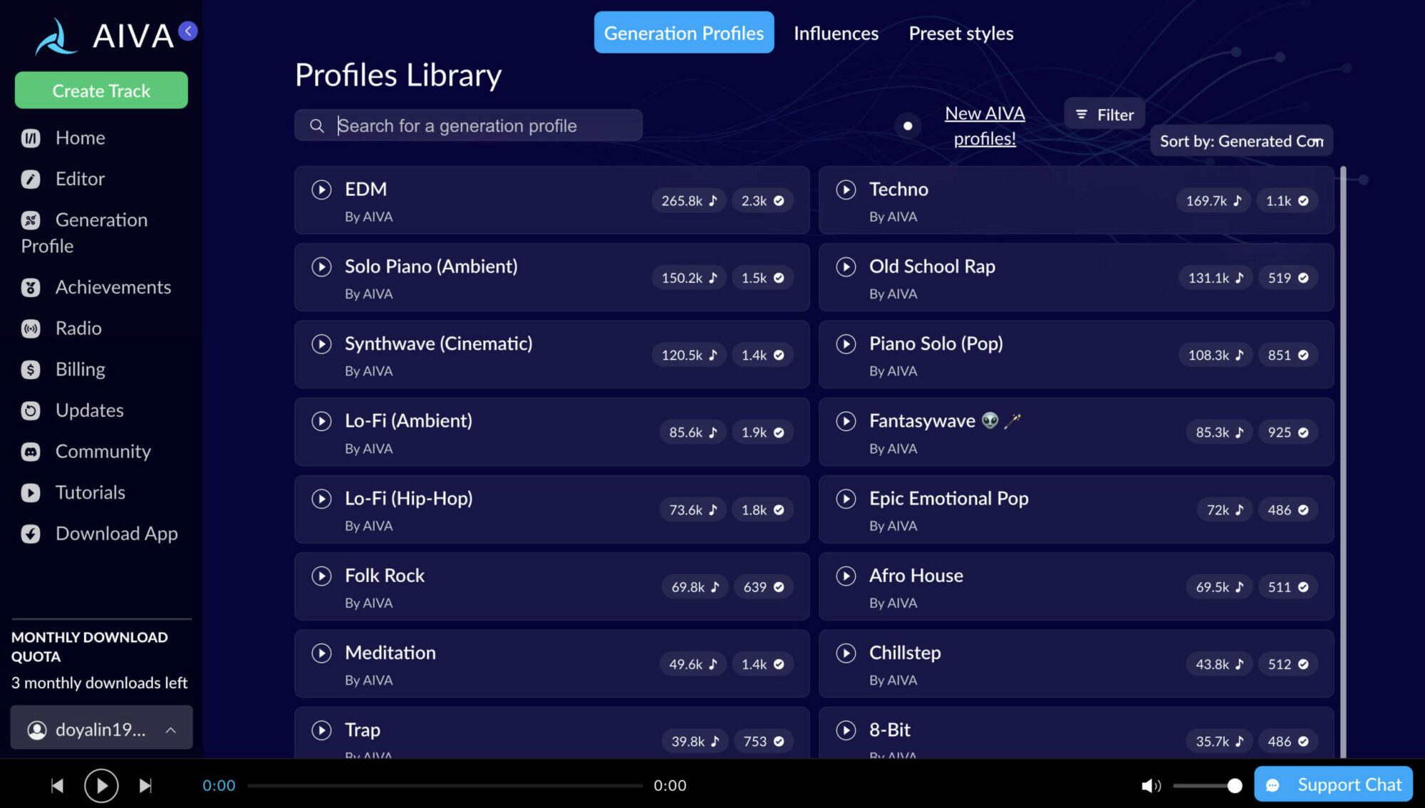 利用 AIVA 來作曲。