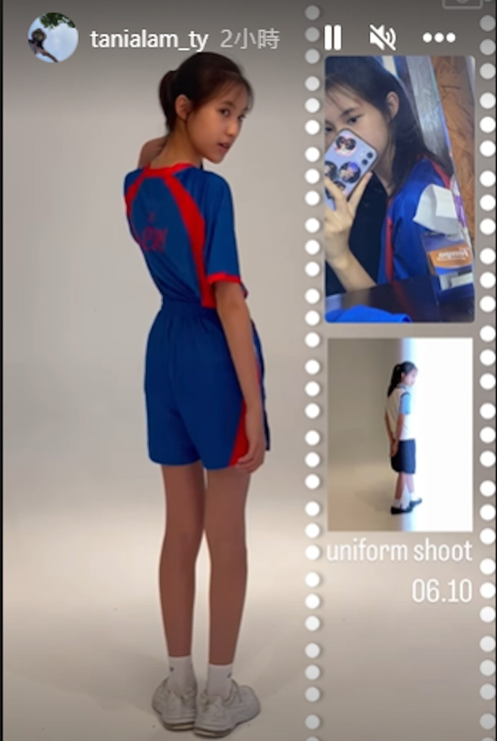 林天若首次參與硬照拍攝。