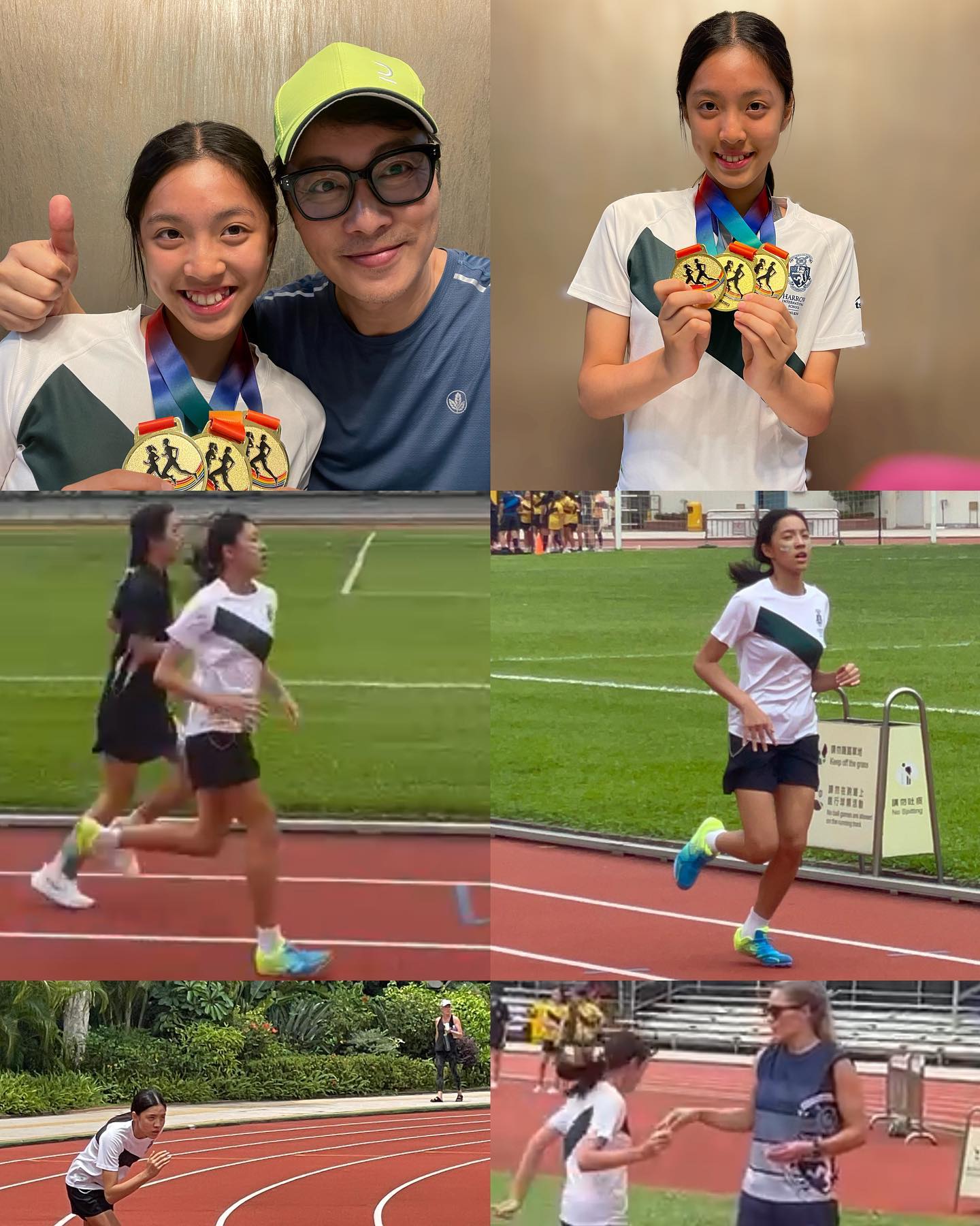譚耀文囡囡Tamia早前參加學校陸運會，連奪三金。