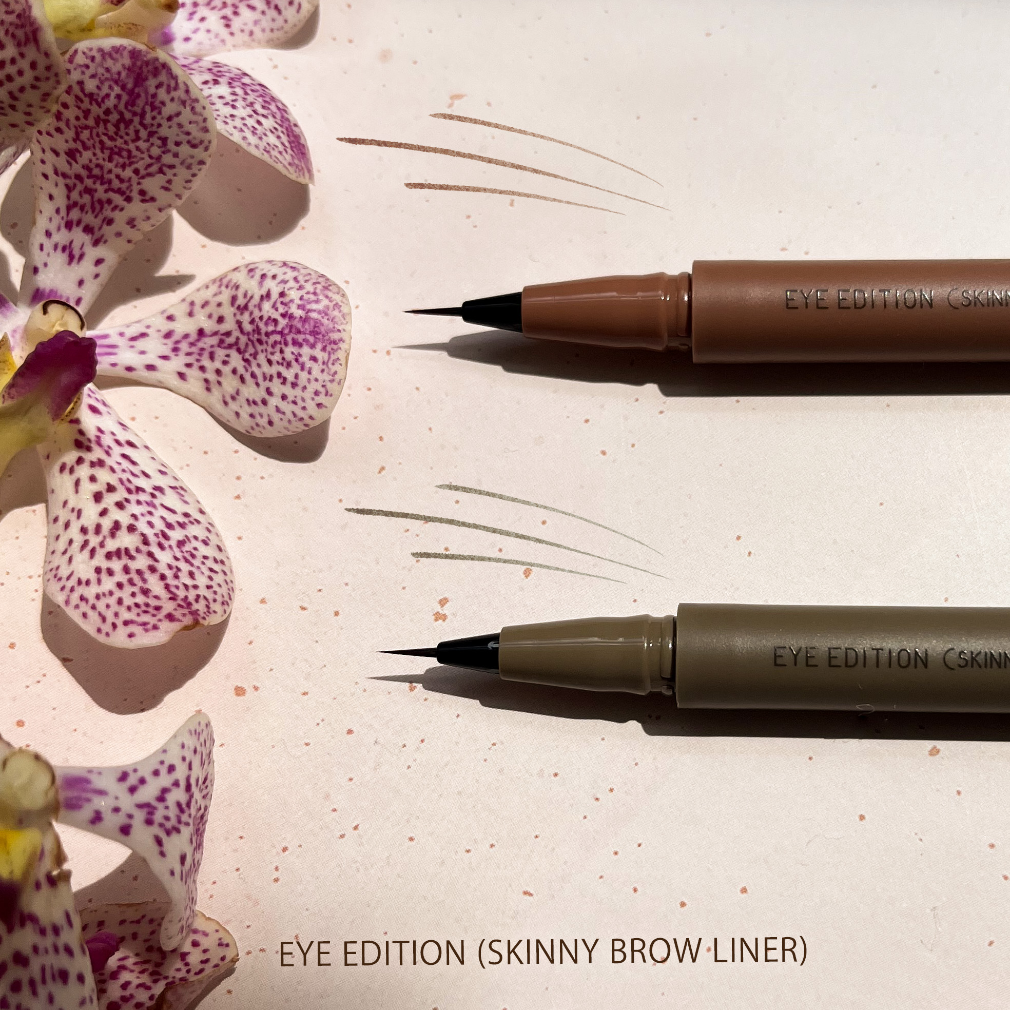 全新極幼塑形液體眉筆02灰粉啡及03灰感啡。