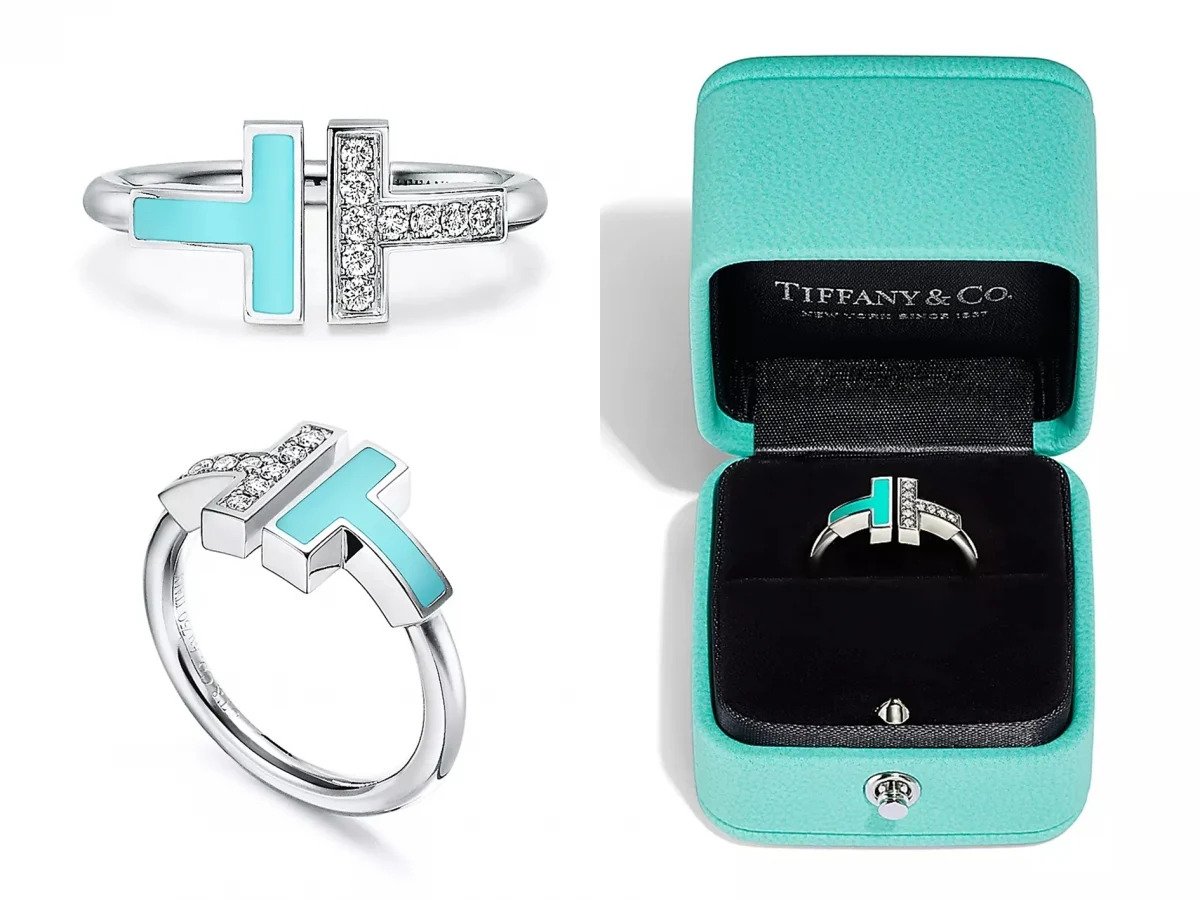 Tiffany & Co. Tiffany T Wire 鑽石及綠松石線圈戒指