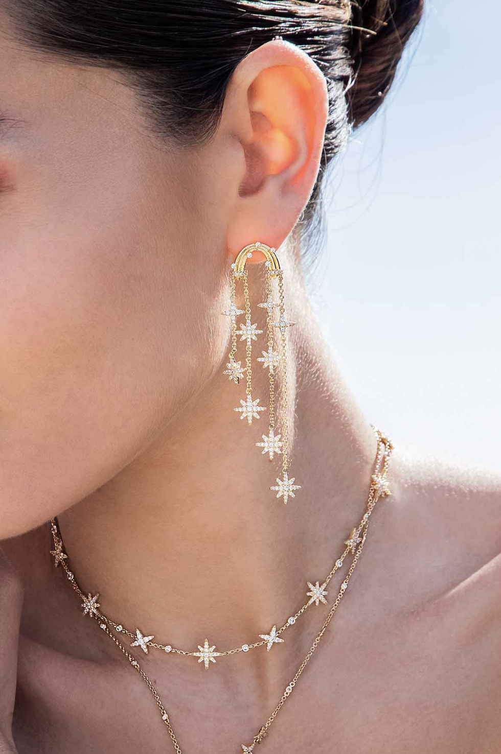 apmmonaco Météorites系列流星垂墜耳環