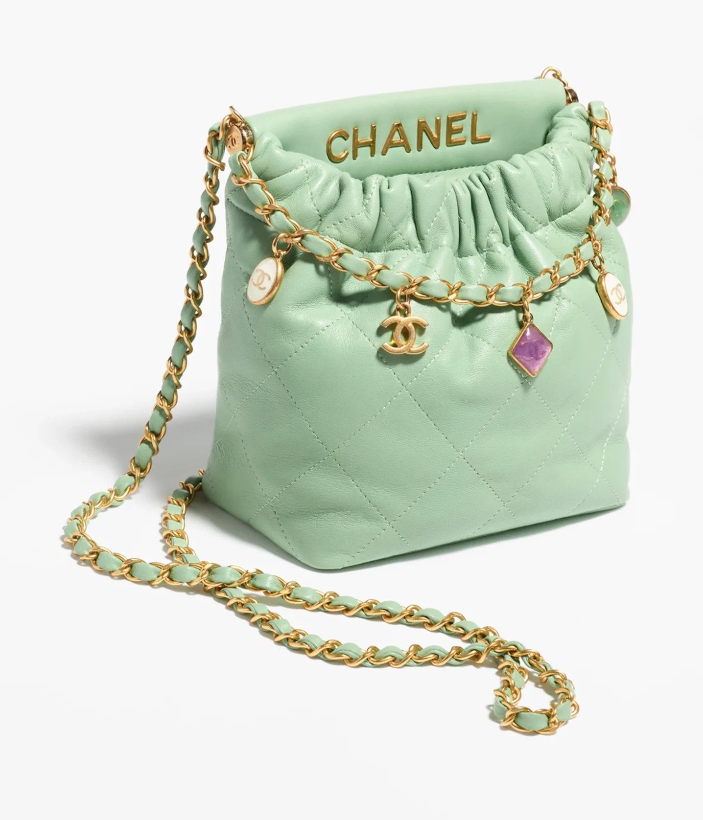 Chanel small bucket bag（綠色） HK$35,500