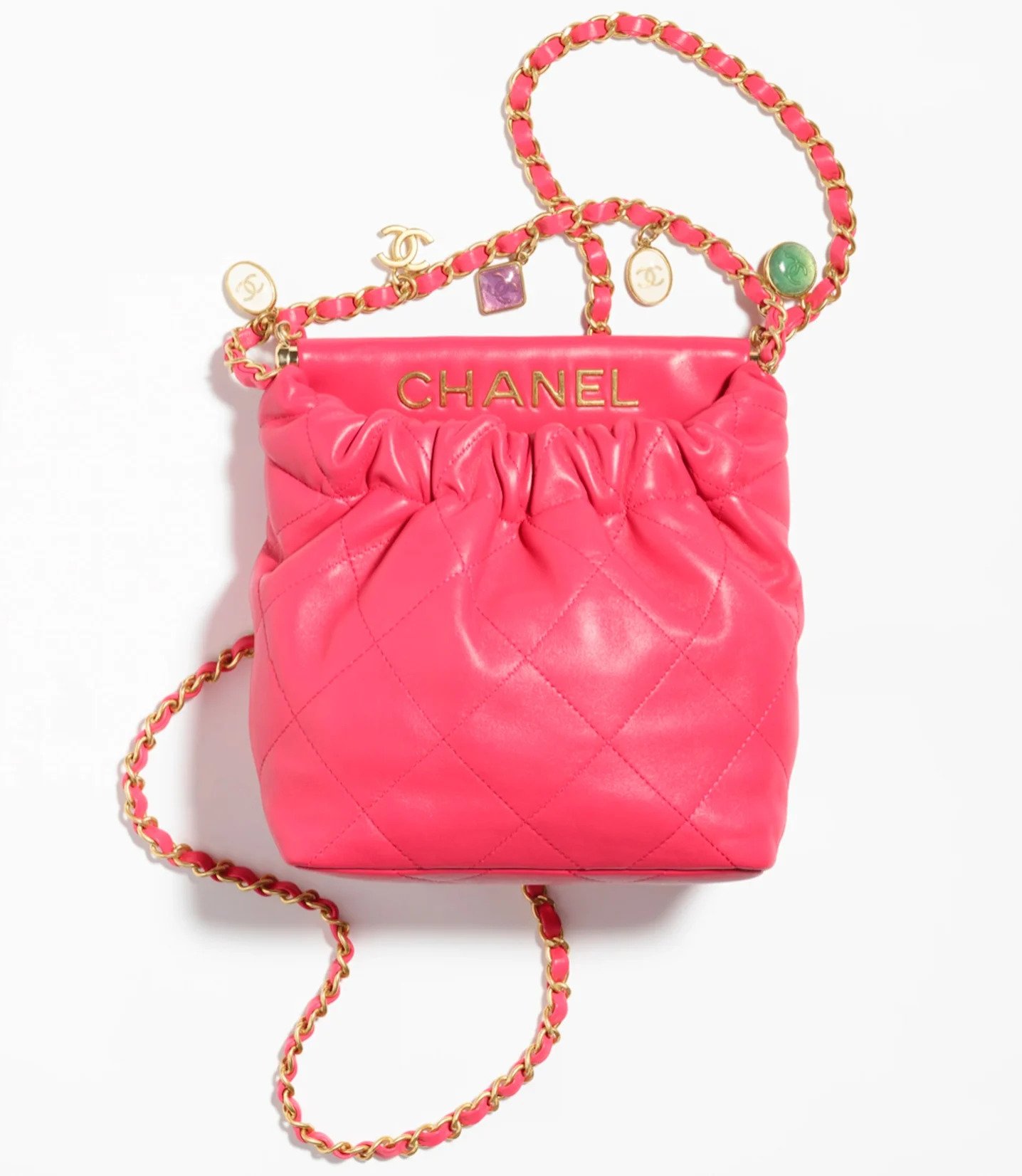 Chanel small bucket bag（粉紅色） HK$35,500