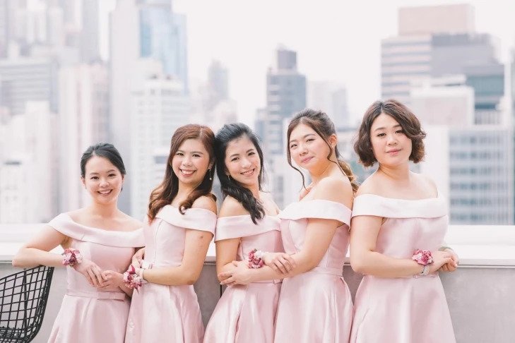 MDL Wedding進口緞布姊妹裙