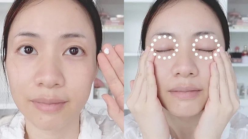 步驟1:抹開眼霜