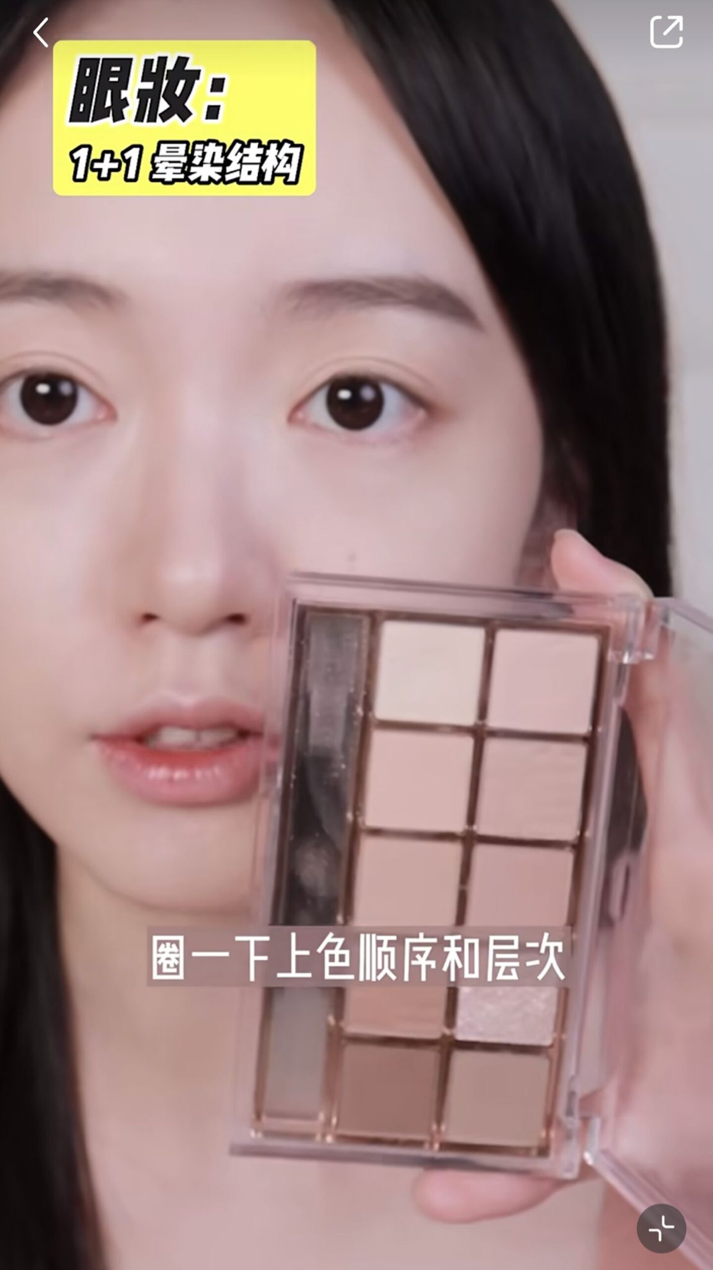 選用大地色眼影，整個眼妝才會看起來非常自然。