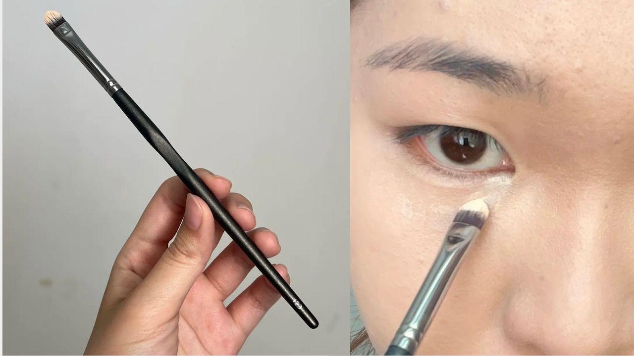 用上提亮色，收藏好淚溝的暗影與凹陷感。