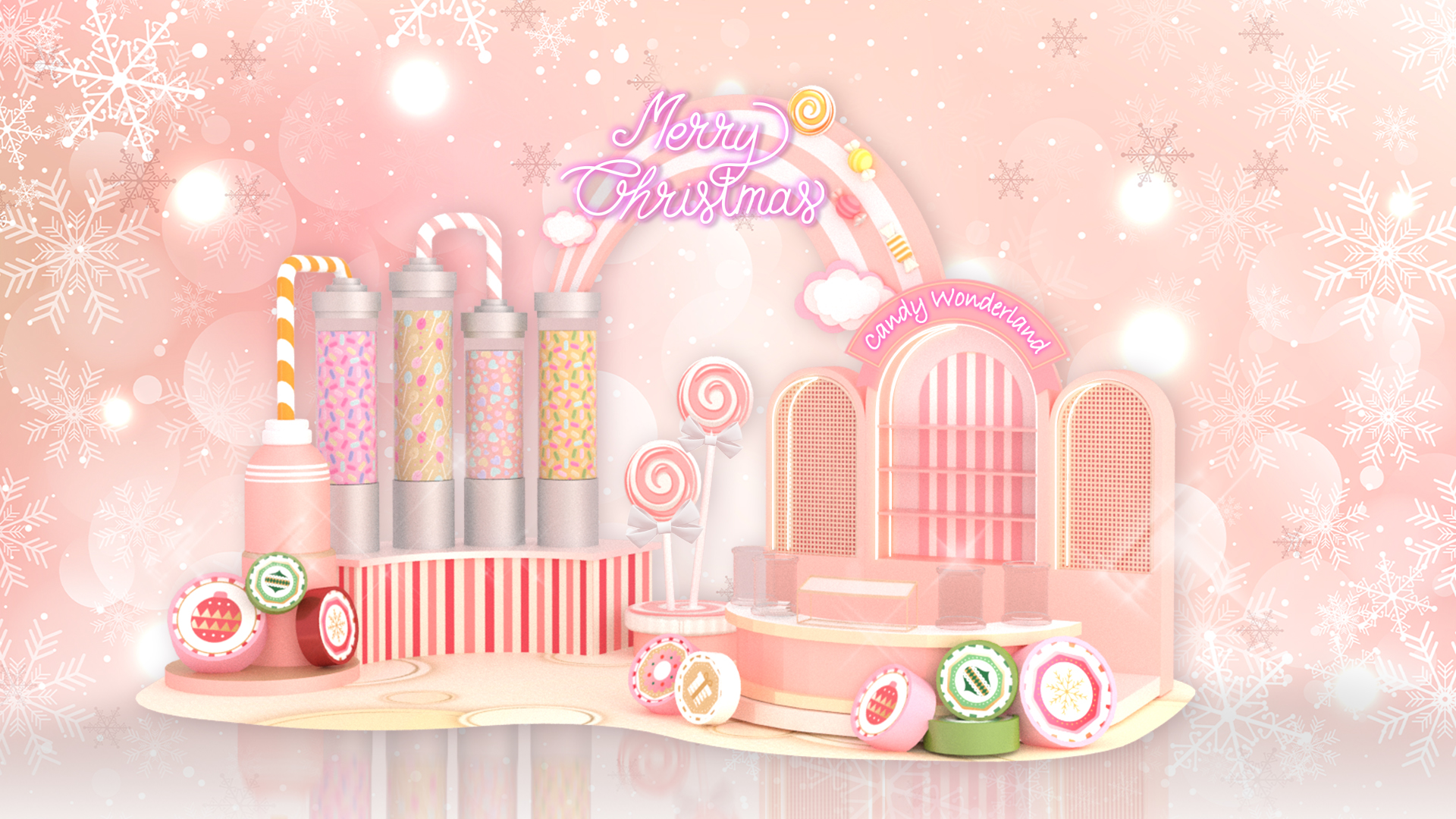 少女系粉紅糖果屋。