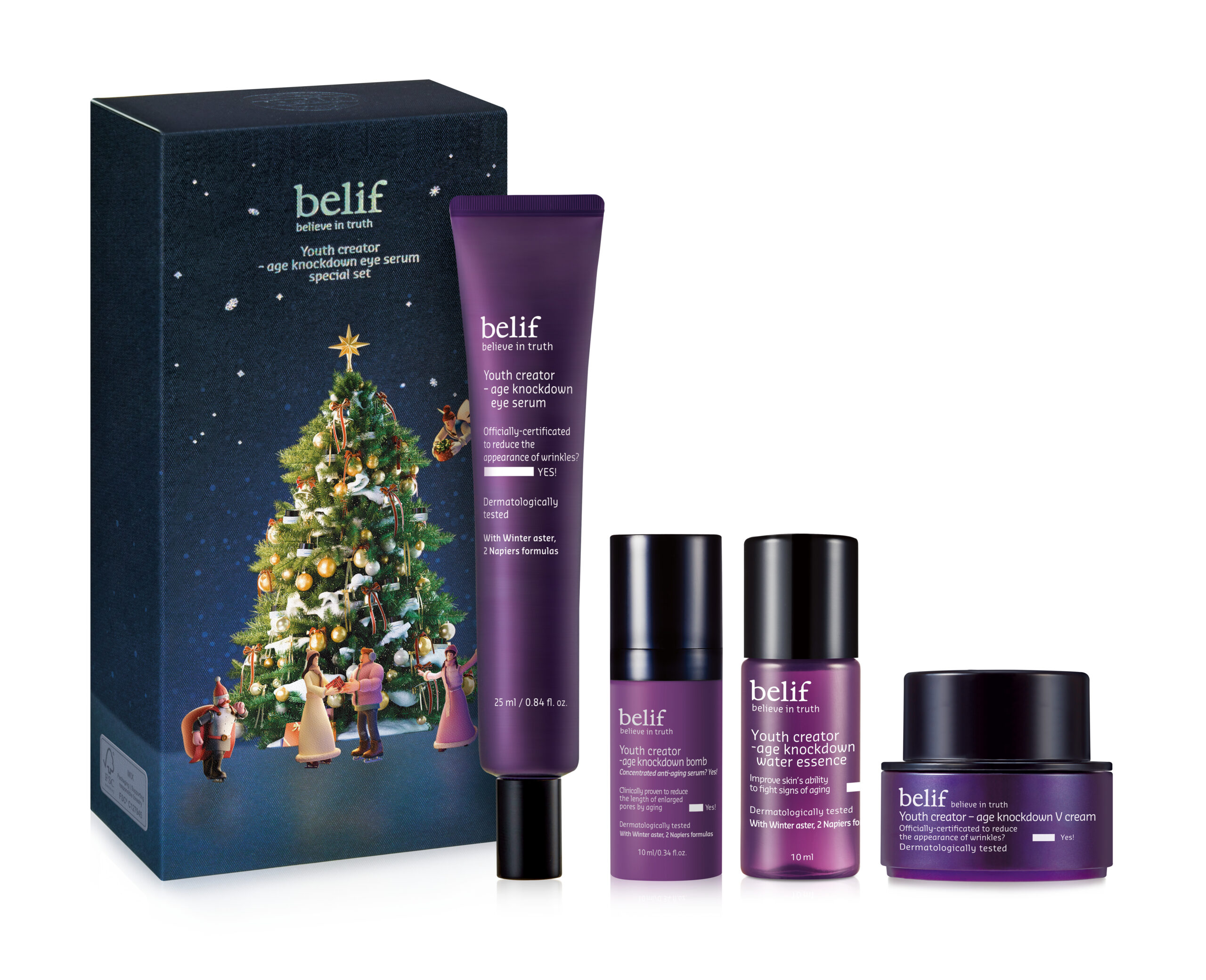 belif 雪松緊緻眼部精華禮盒【聖誕小鎮版】 $395 (價值:$676)