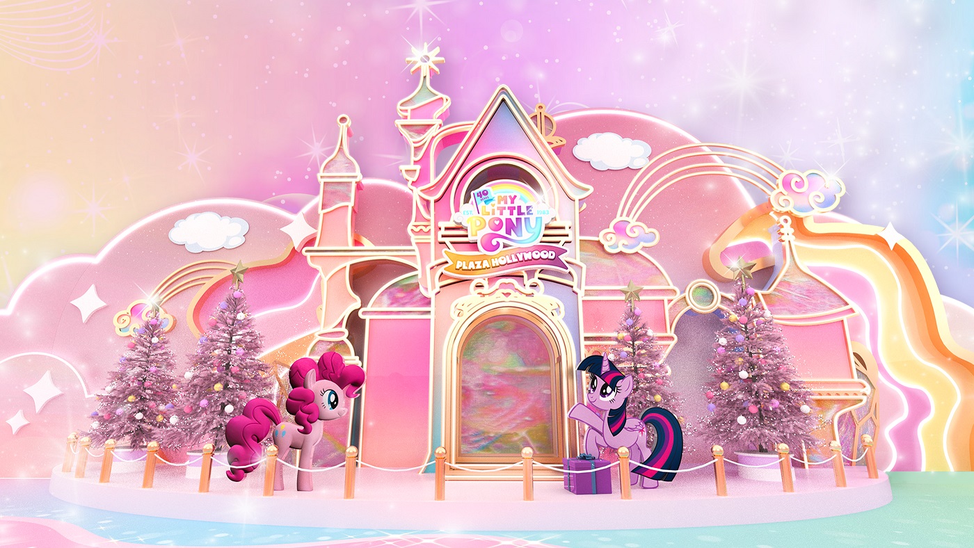 閃爍夢幻聖誕城堡。