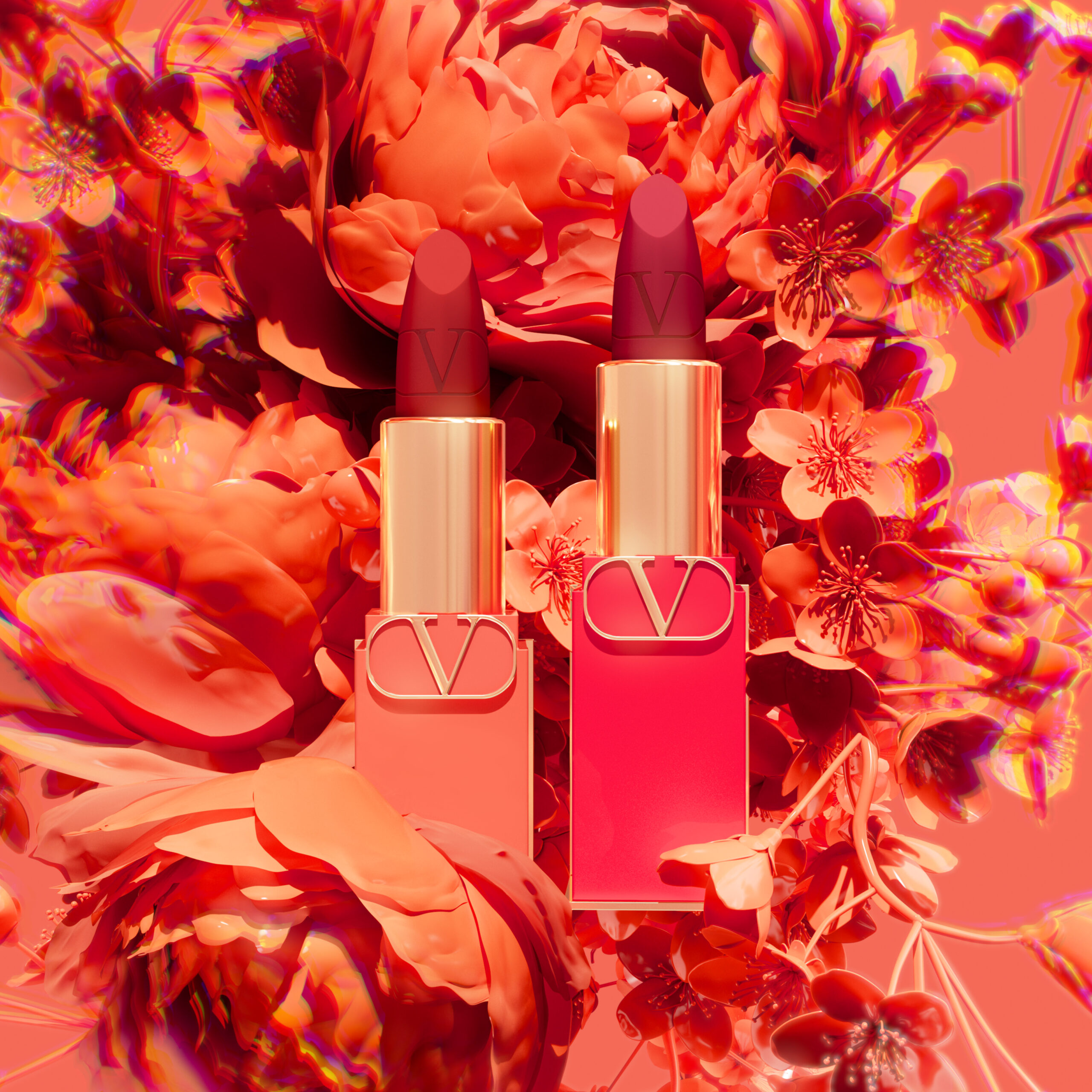 VALENTINO BEAUTY 限量版珊瑚橘色ROSSO VALENTINO高訂經典唇膏 #111A $390