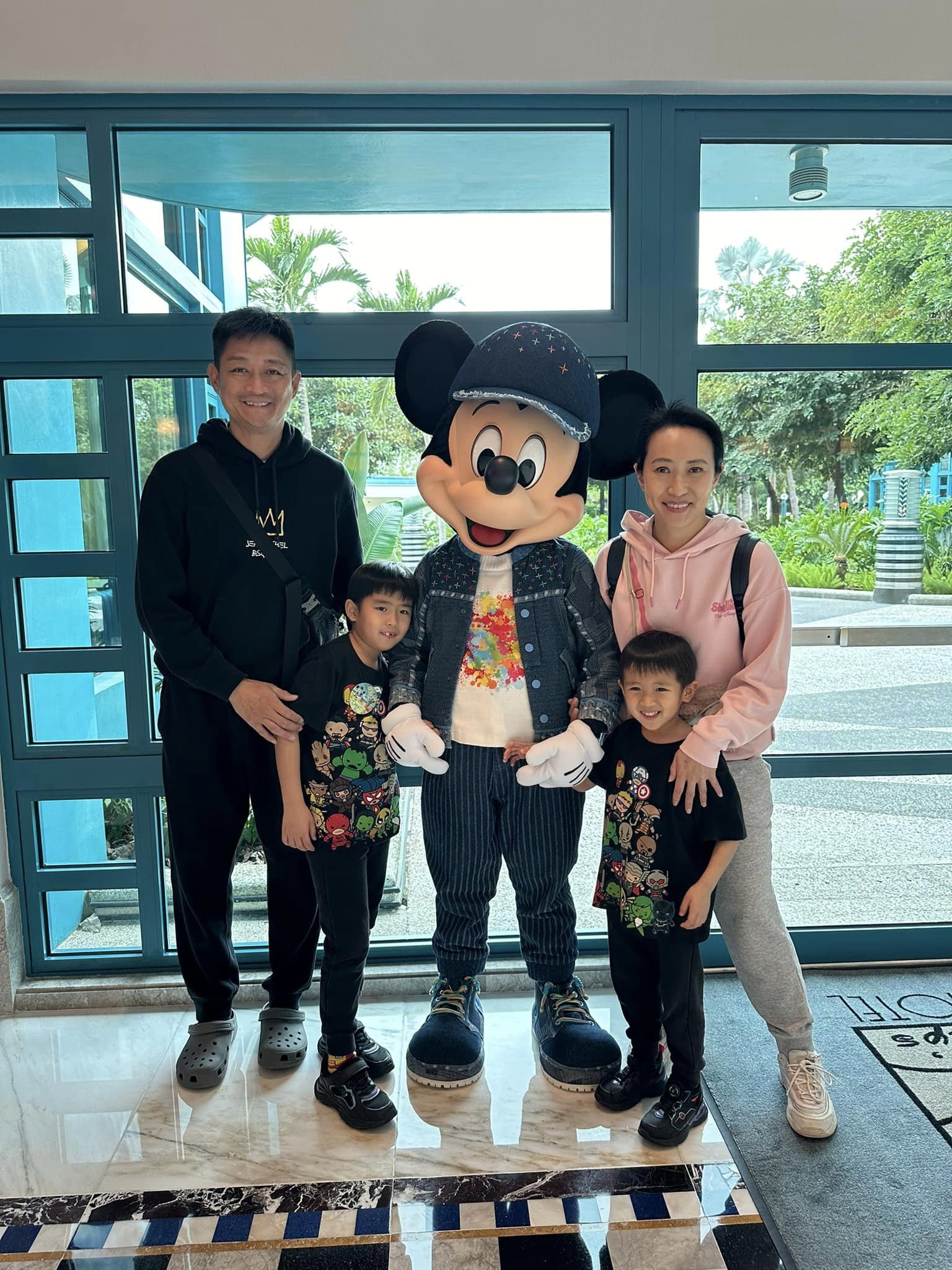 沈可欣與楊證樺育有兩個兒子，一家四口非常幸福。