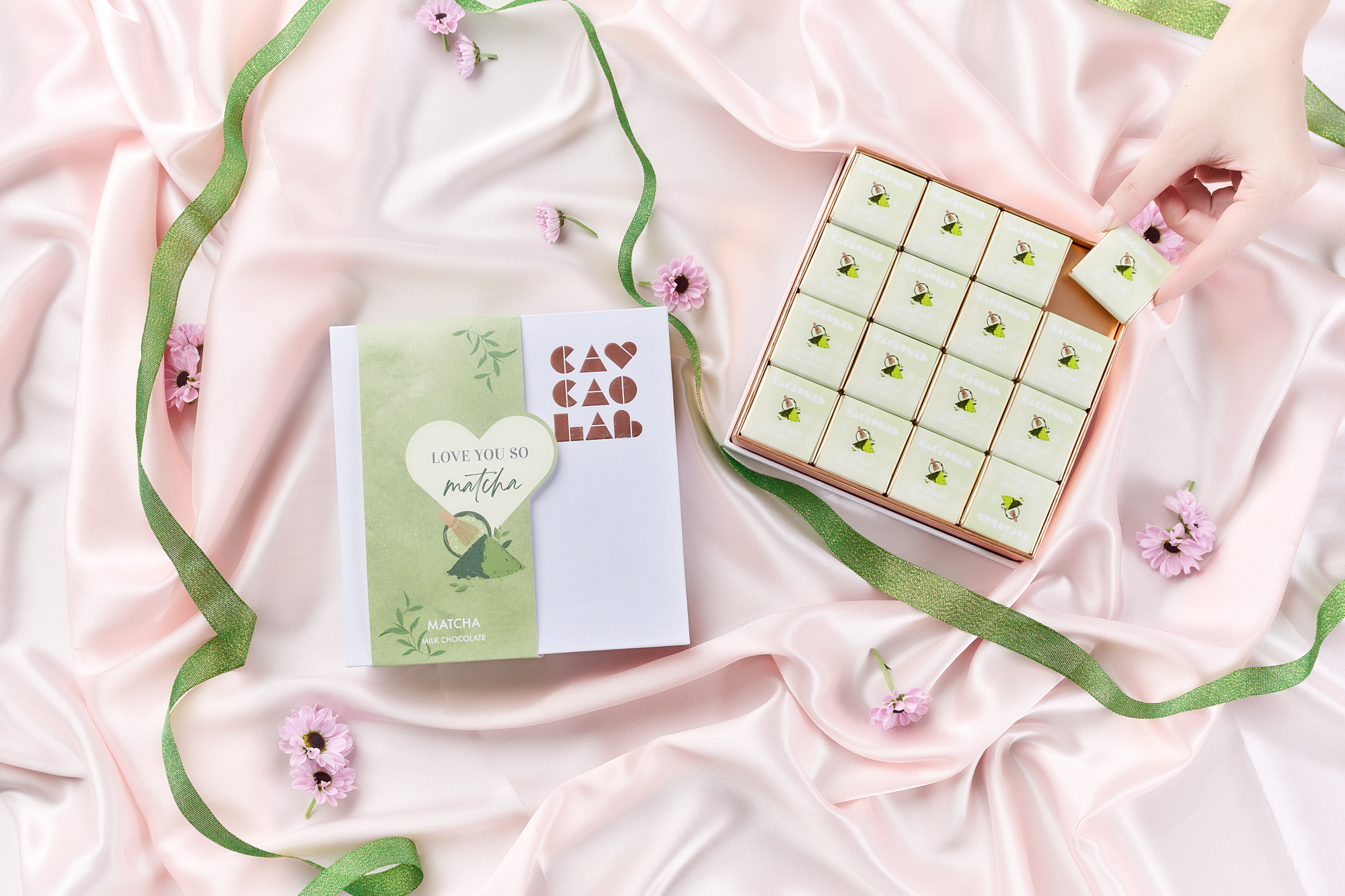 CACAOLAB 情人節抹茶牛奶朱古力（全新口味） HK$198