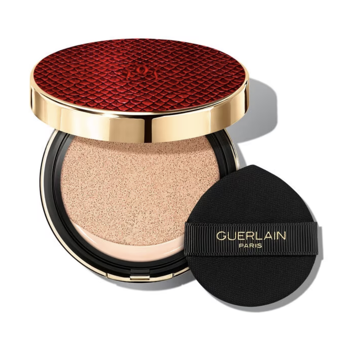 Guerlain 限量版嫣紅瑞龍 LUCKY RED 金鑽修顏氣墊粉盒 $690