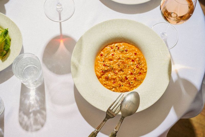 蟹肉意式燴飯。