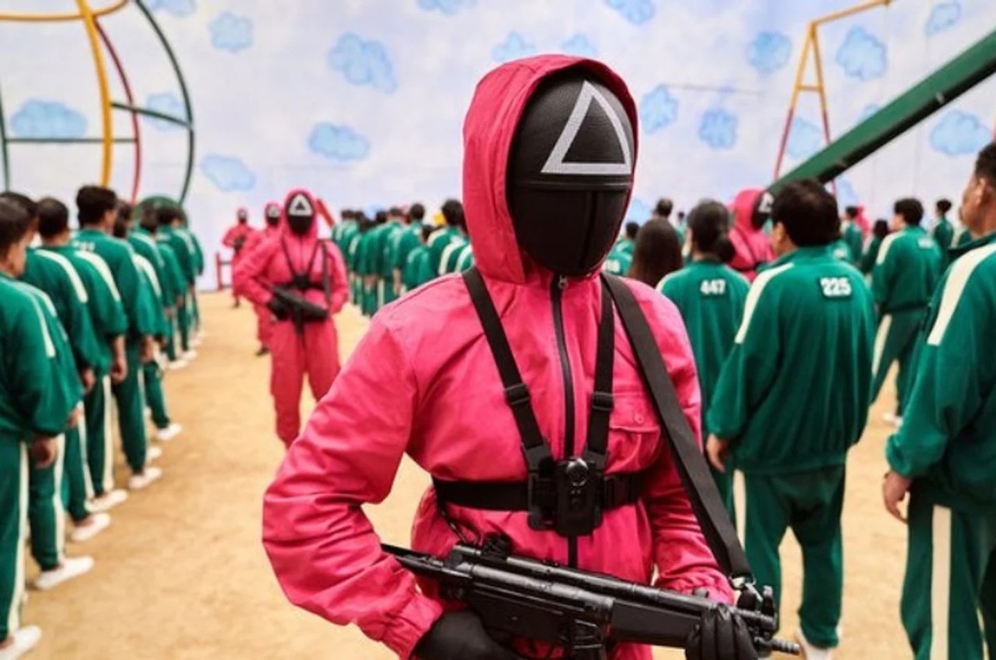 《魷魚遊戲》播出時掀起熱潮。