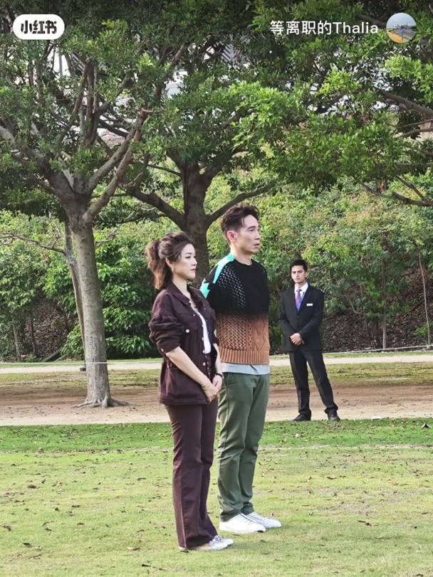 陳豪與陳茵媺齊齊拍攝綜藝節目。