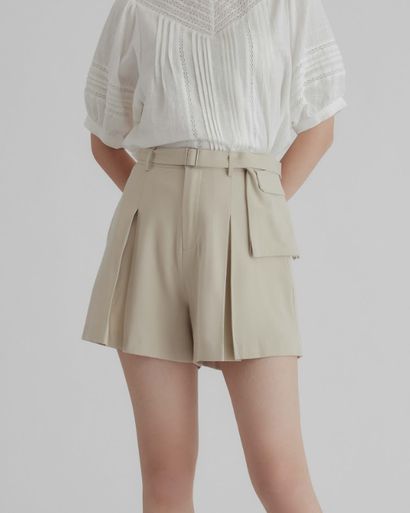 INTIQUE 休閑不易皺西裝短褲