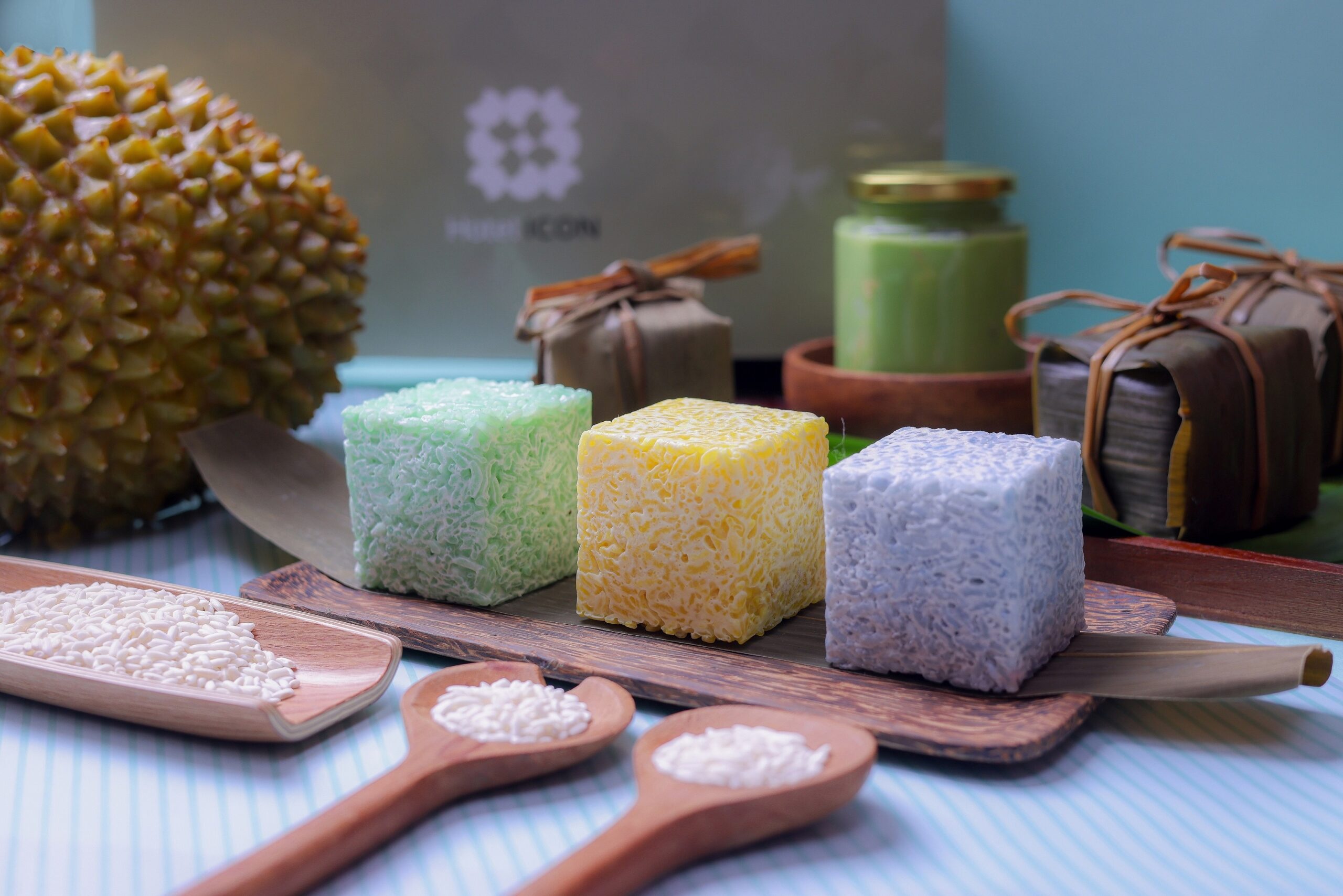 三色榴槤咖央醬糯米甜粽