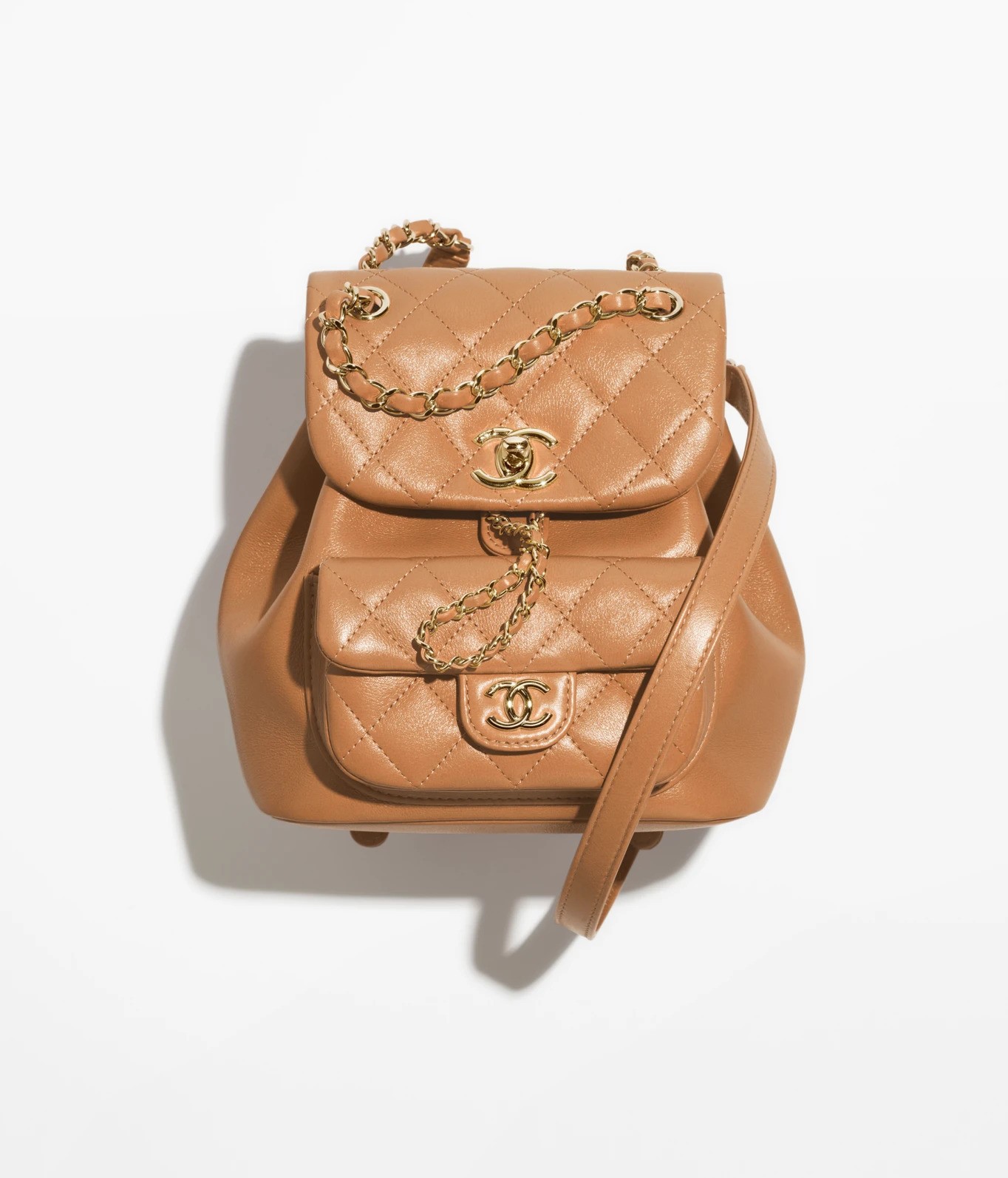 CHANEL駱駝色細號背囊 HK$45,700