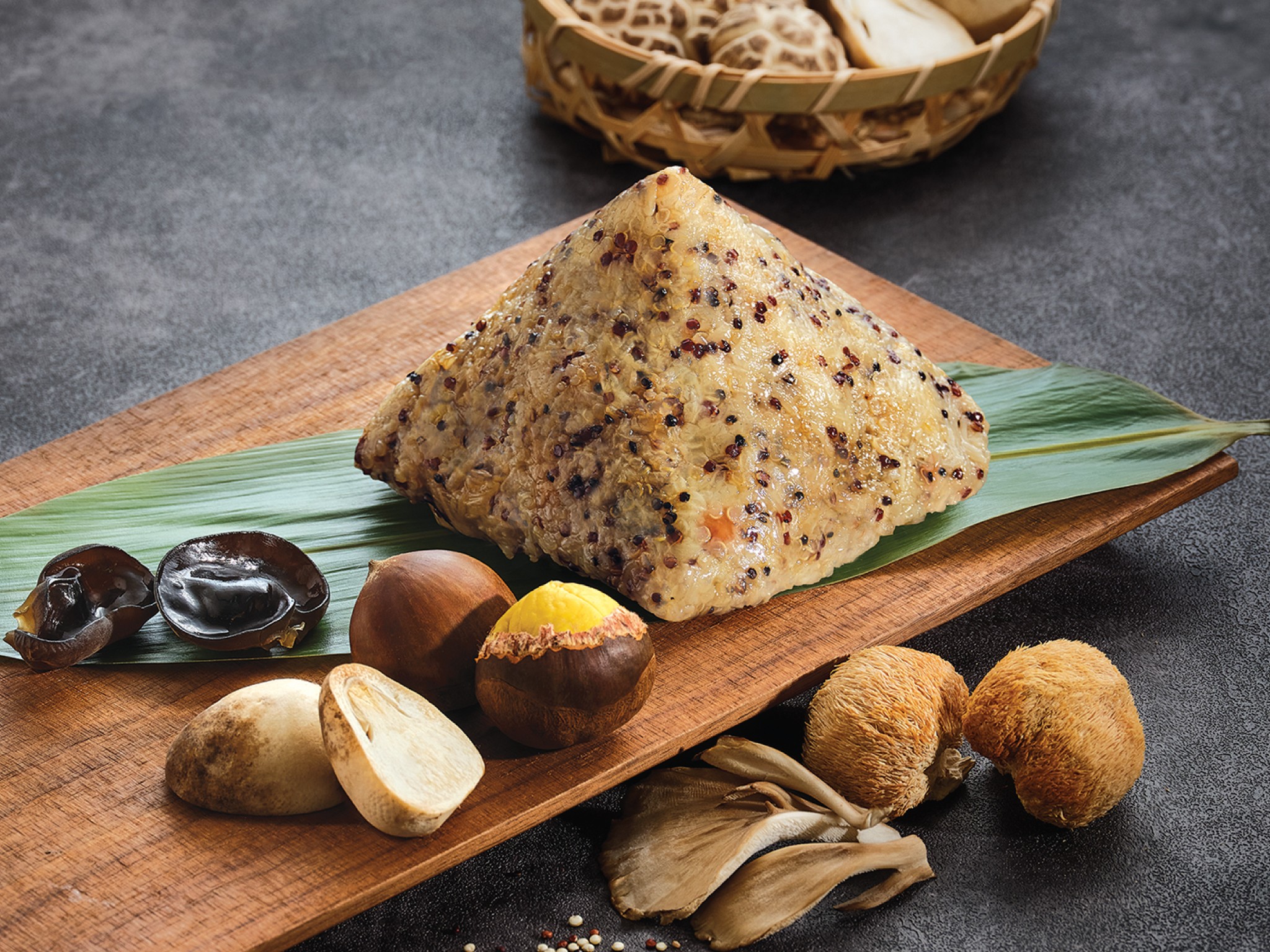 舞茸雜菌素粽。