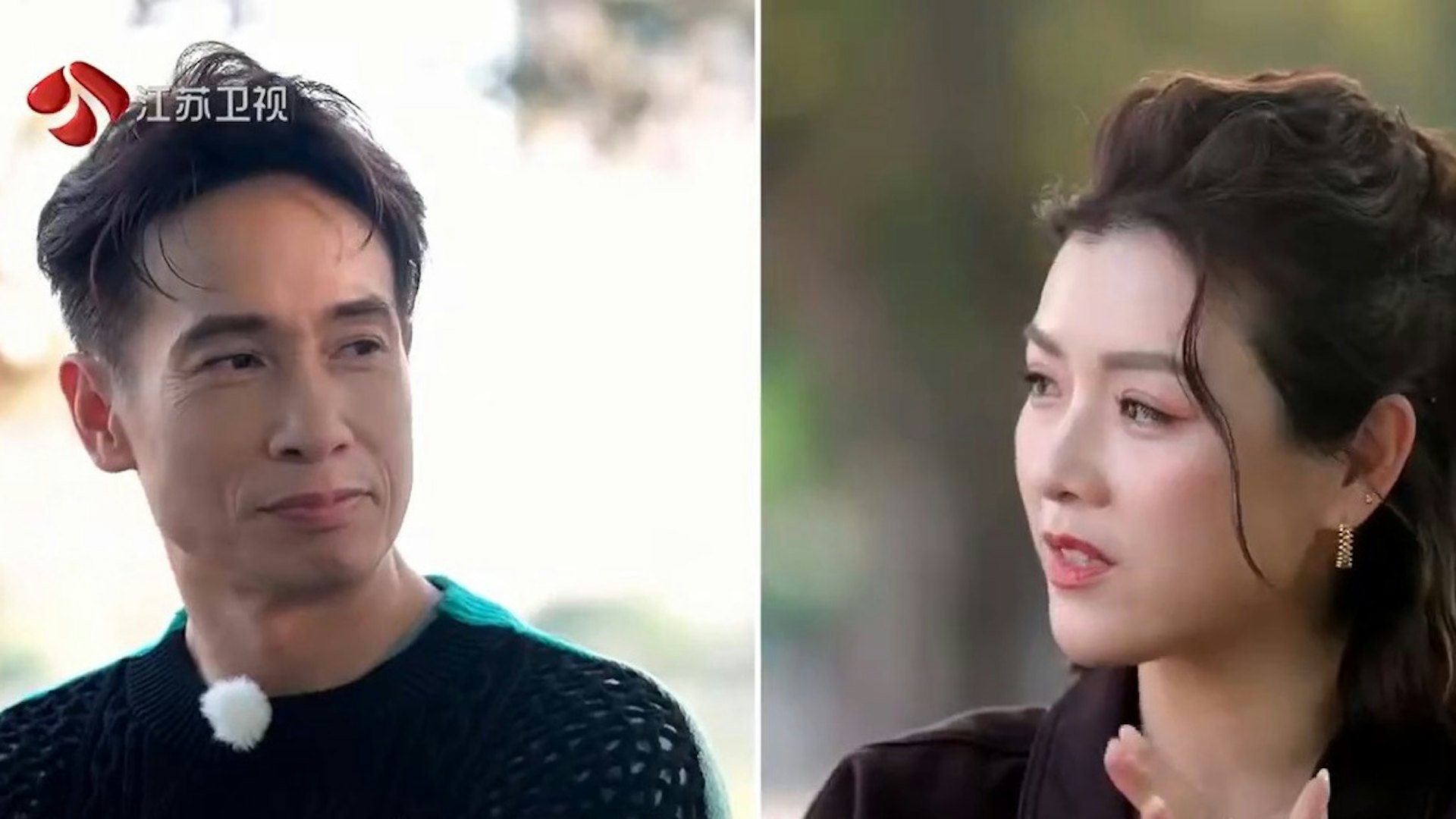 訪問中陳豪與陳茵媺不時對着對方眼睛說話,眼內充滿着愛。