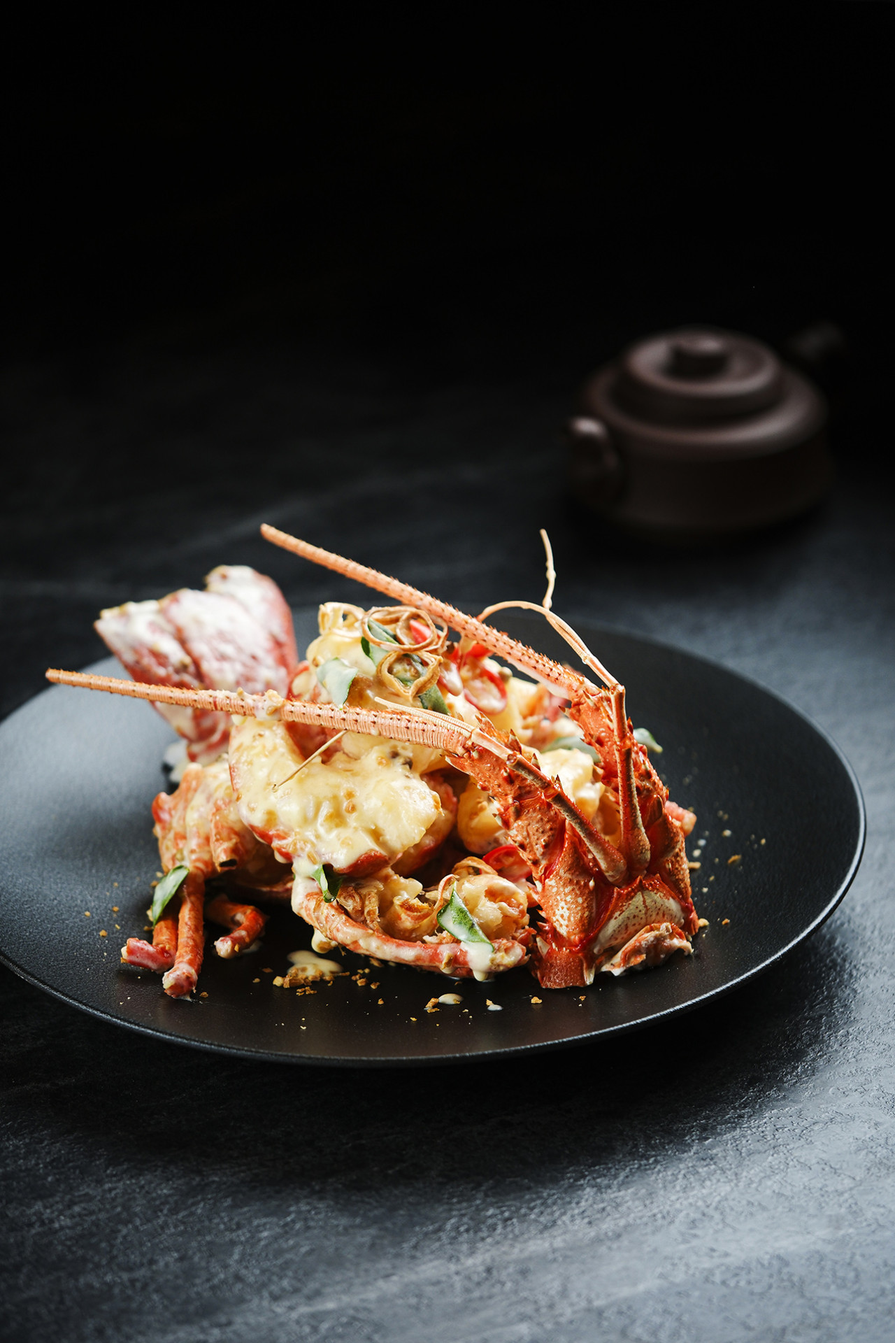 胡椒奶油煮龍蝦。