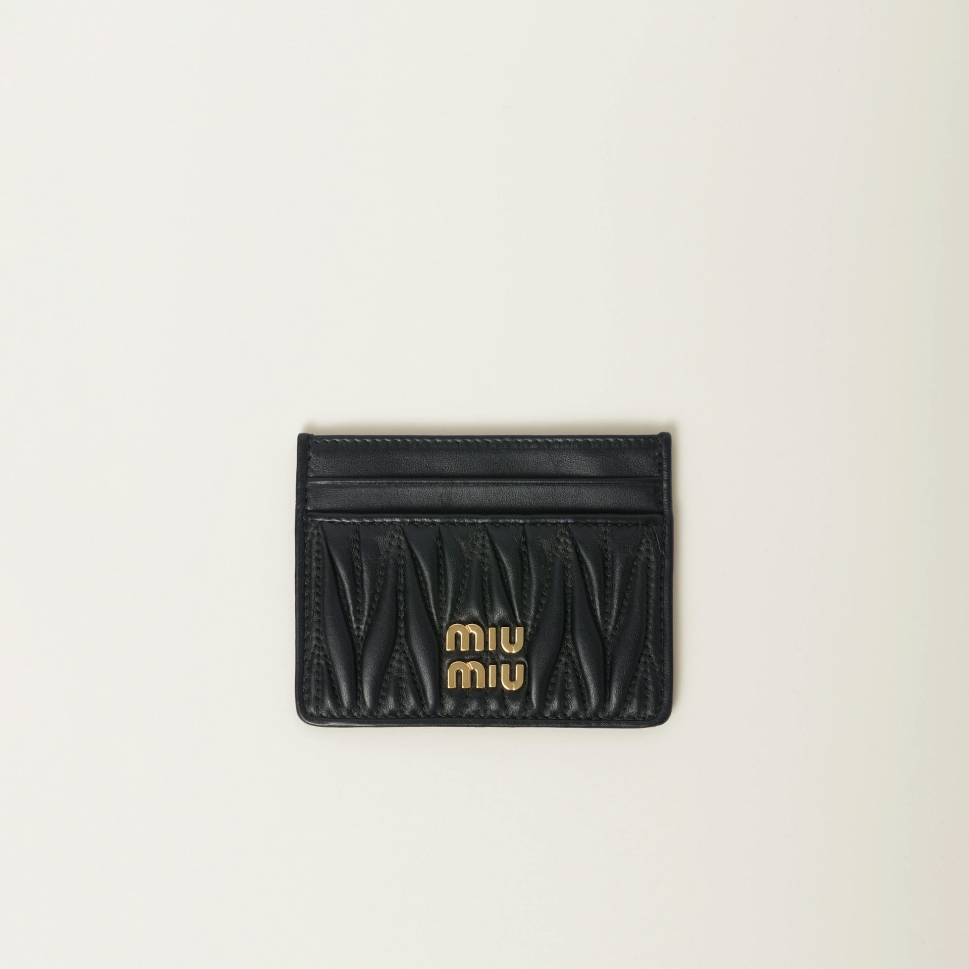 Miu Miu Matelassé nappa leather card holder HK$3,400