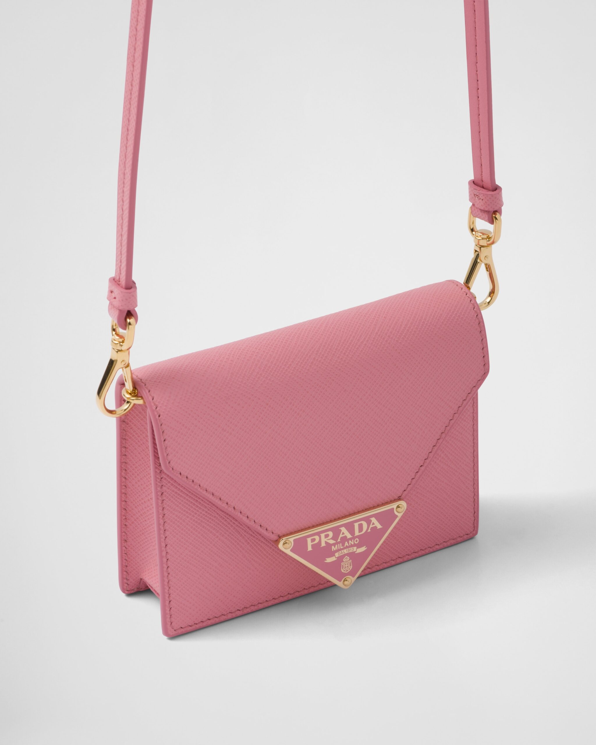 Prada Saffiano leather card holder with shoulder strap $9,350