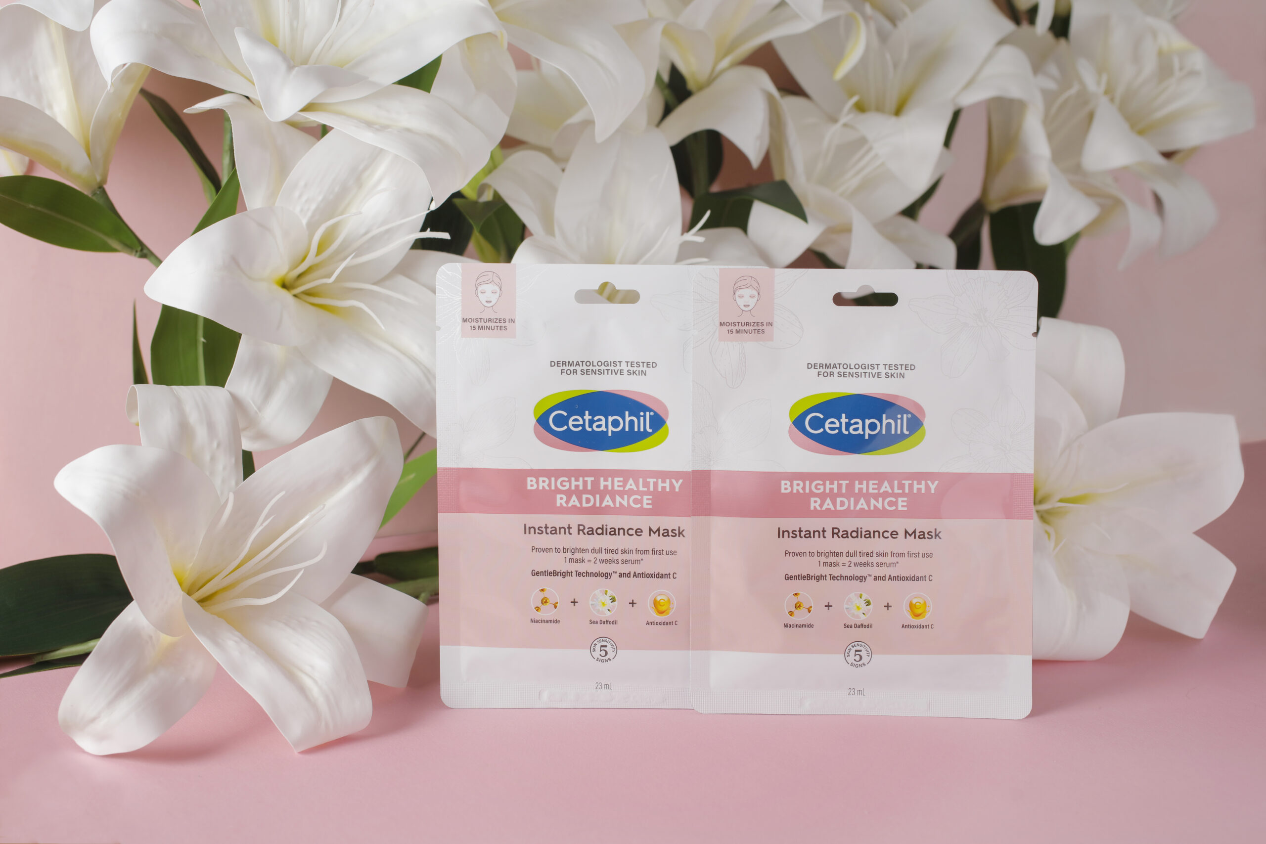 Cetaphil舒特膚透亮抗敏瞬間淨白面膜 HK$150/6片