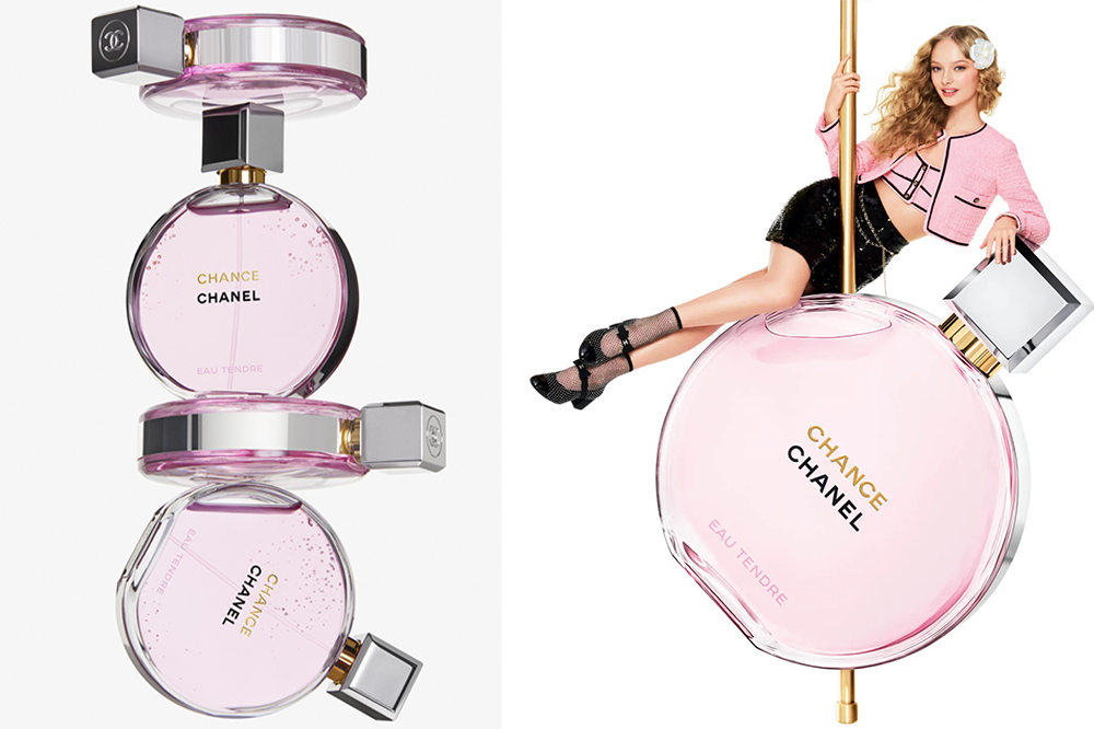 CHANCE EAU TENDRE糅合茉莉精華、玫瑰萃取、麝香、西柚及木梨的花果香調，充滿女性魅力。