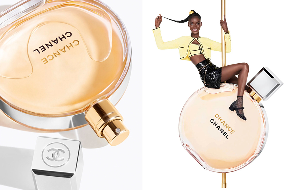 CHANCE以辛辣花香交織著白麝香及香草，再加入粉紅胡椒、茉莉及琥珀廣藿香，大膽鮮明。