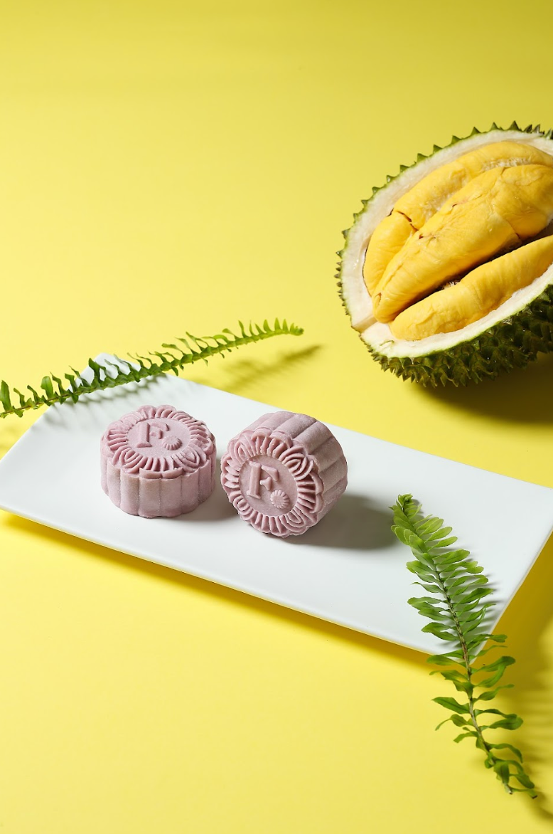 貓山王榴槤冰皮月餅。