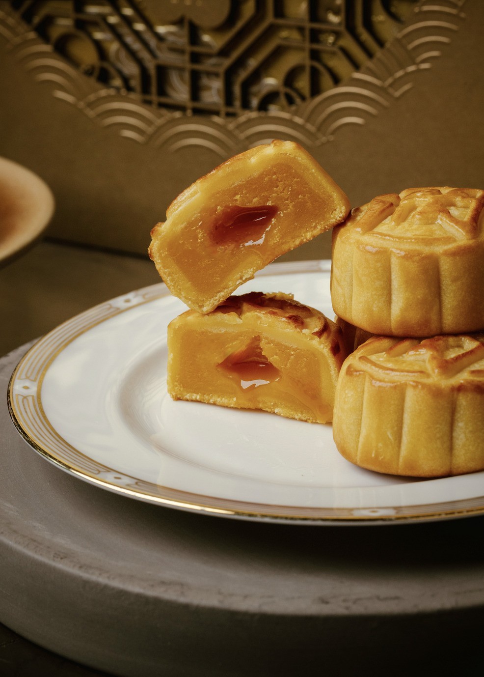 迷你奶黃月餅。