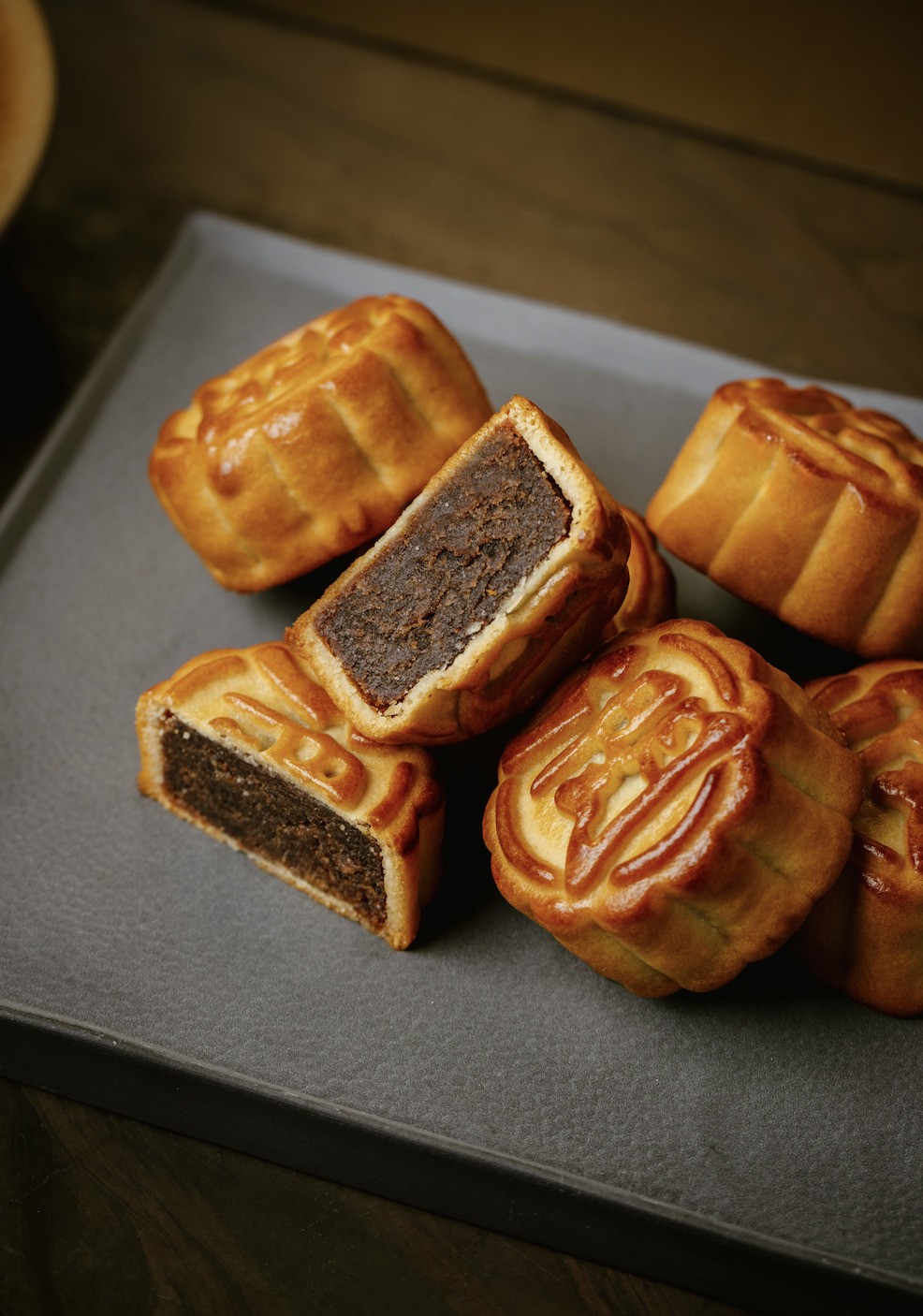 迷你陳皮紅豆月餅。