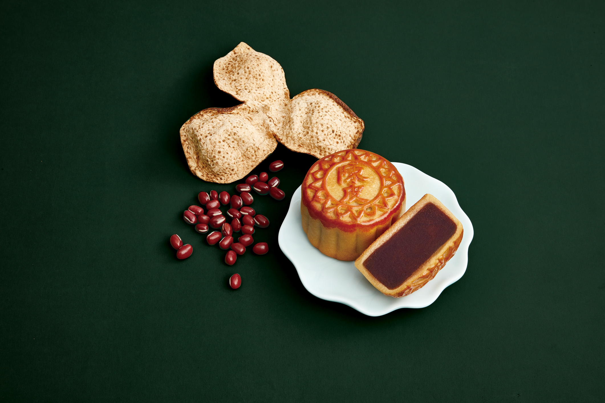 迷你陳皮豆沙月餅。