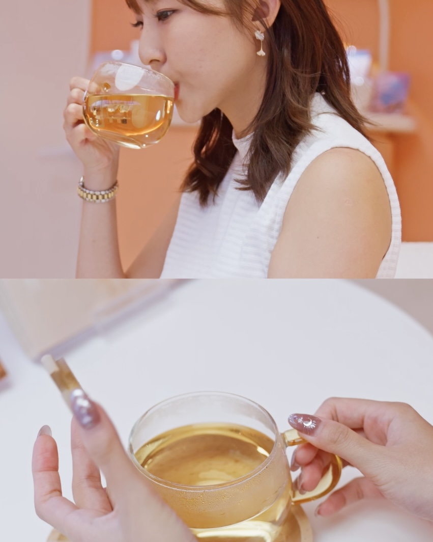 店內超貼心附上熱茶。