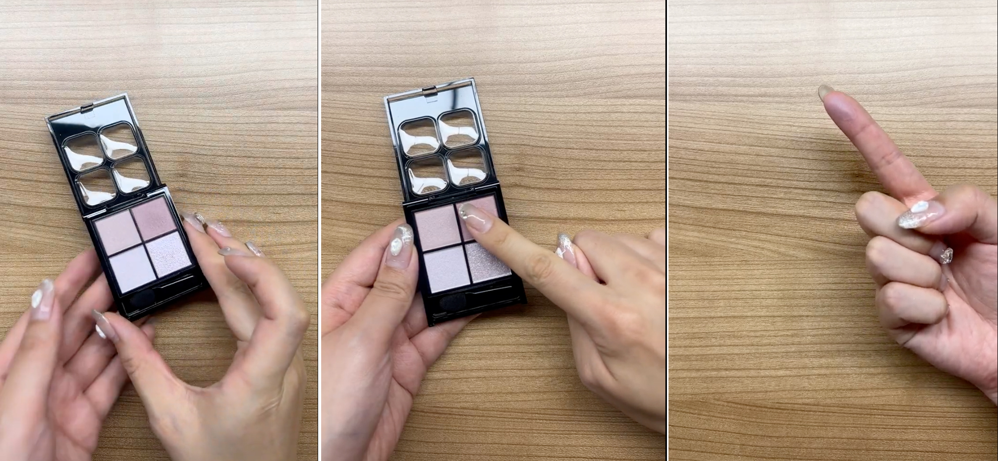 粉質:粉質較細軟,有一點飛粉,但不阻礙妝效。