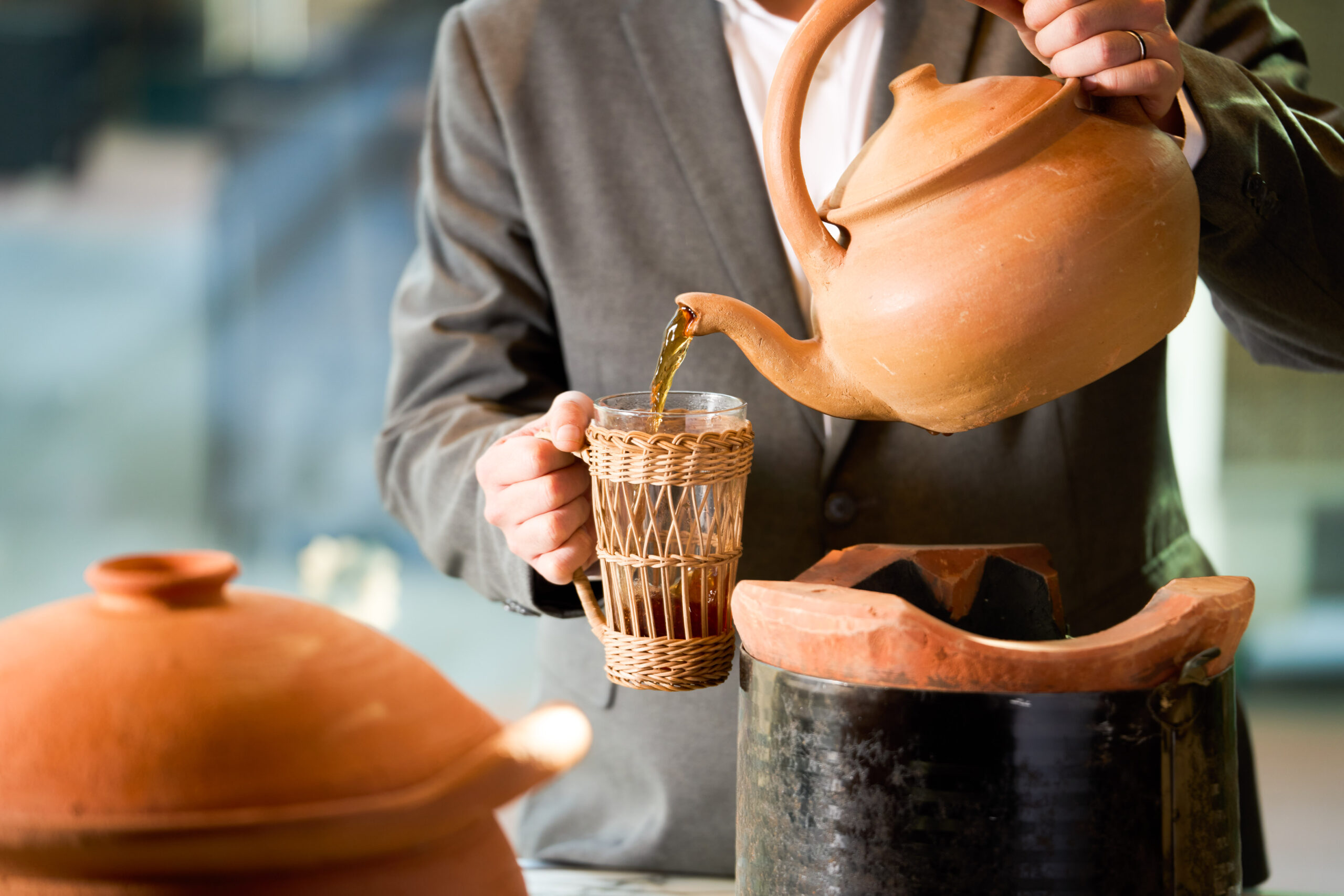 即沖古法泰香瓦煲咖啡或奶茶。