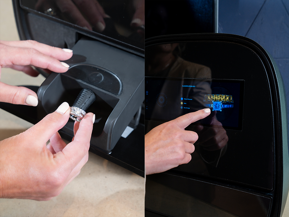 全新DiamondProof鑽石鑑定儀只需短短20秒間,就能100%準確分辨天然鑽石。