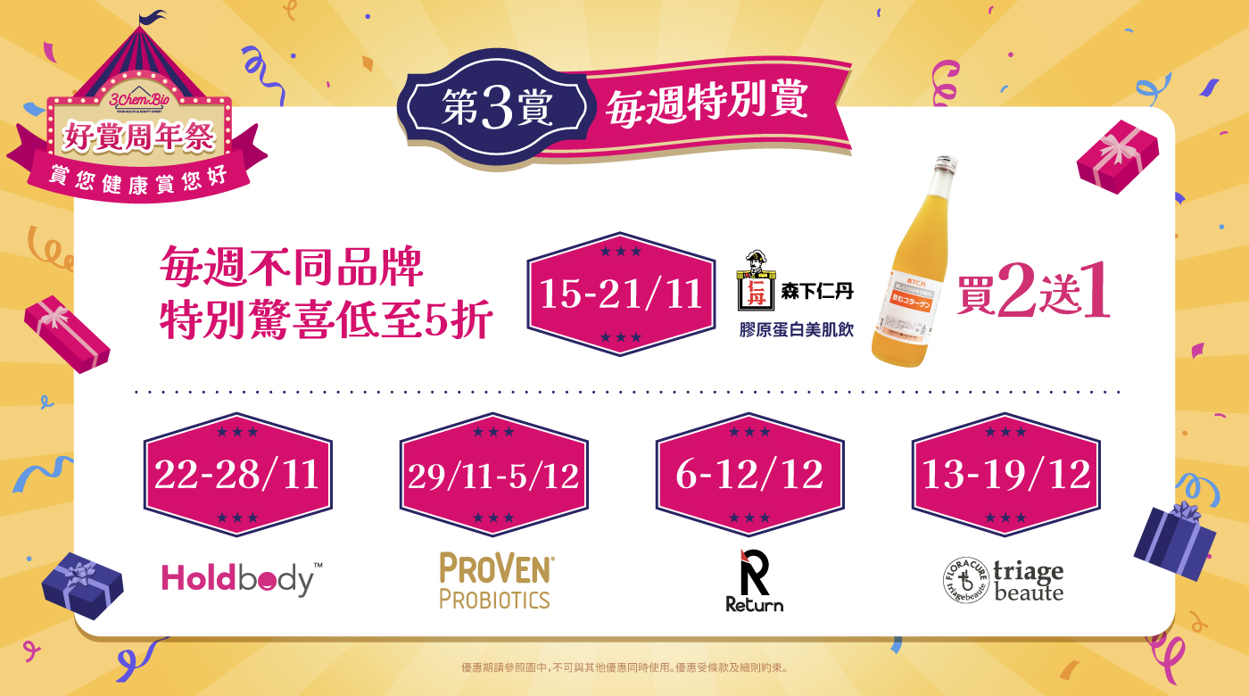 第3賞：每週特別賞