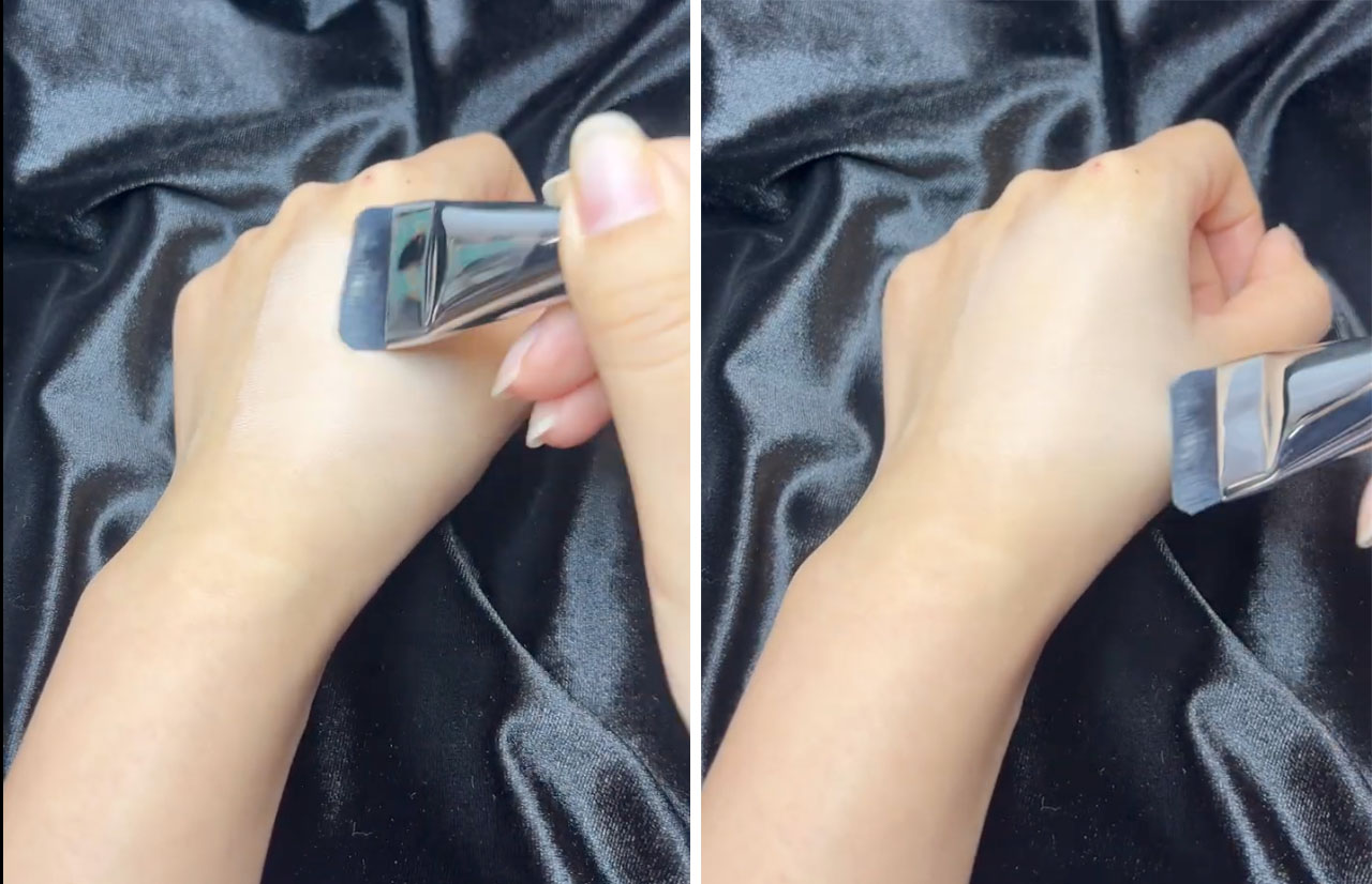 上妝速度：34秒，可控制粉底用量。