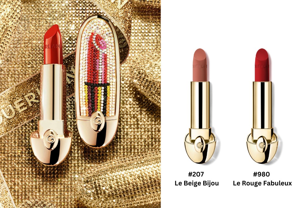 GUERLAIN ROUGE G EMBRASSE-MOI！寶石唇膏-親吻我！ HK$372/唇膏、HK$320/唇膏盒