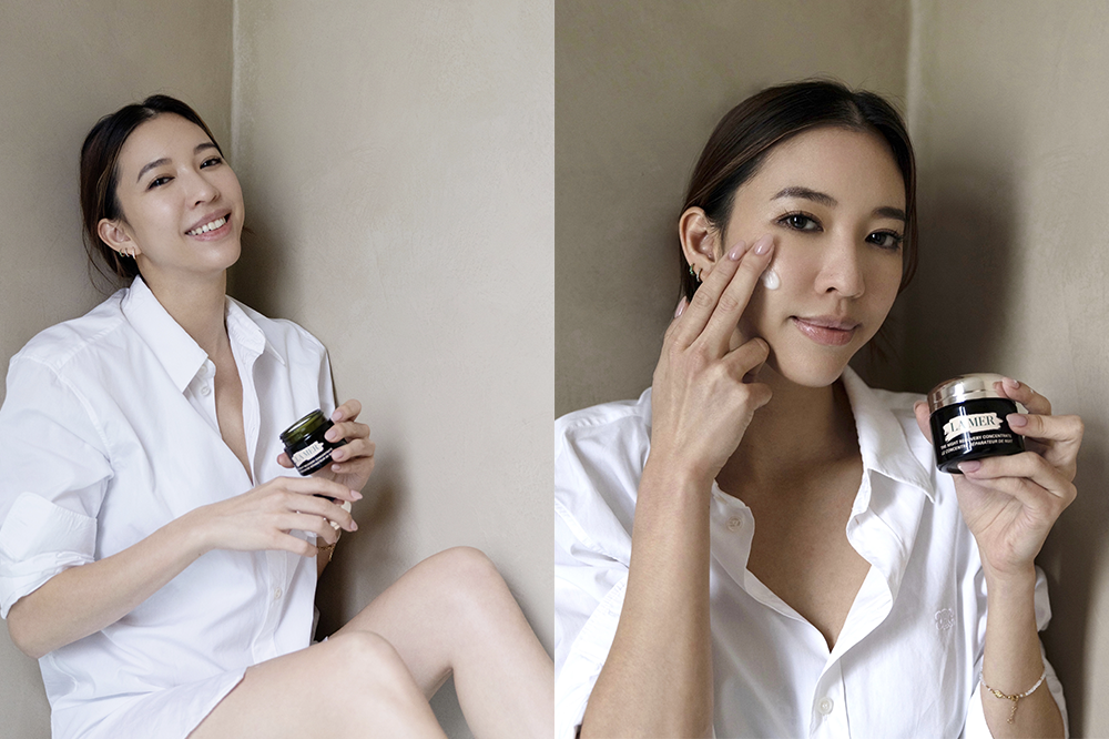 Tiff Poon 極欣賞全新極緻修護晚間精華霜令她皮膚於醫美療程後變得穩定不易敏感，極速修復受損肌膚。