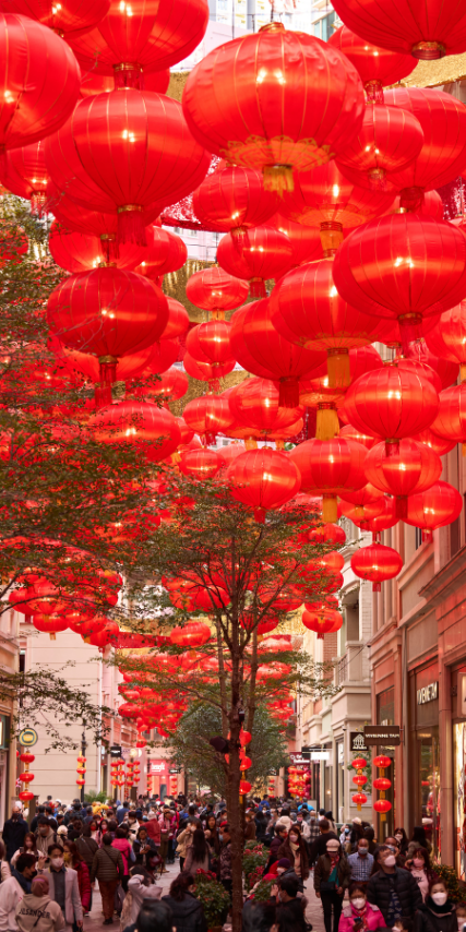 利東街_喜慶燈海迎新春。