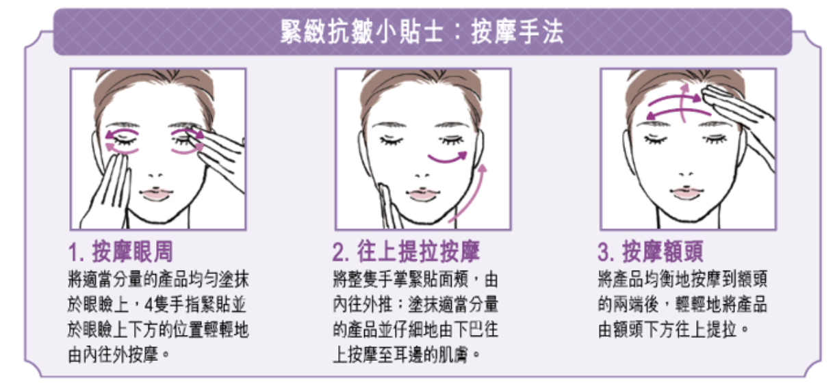 美編會配合獨特的按摩手法,達致更理想的保濕抗皺效果。