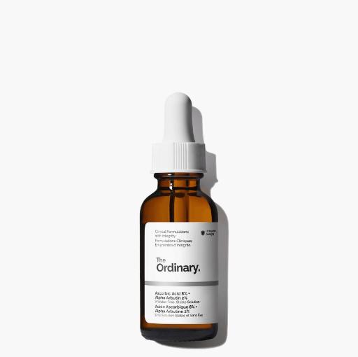The Ordinary：8%維他命C 2%熊果苷面部精華。