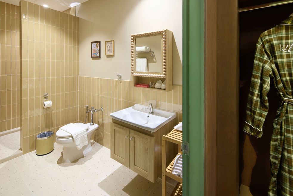 棕綠色的沈穩色調，能讓人靜下心來好好享受假期