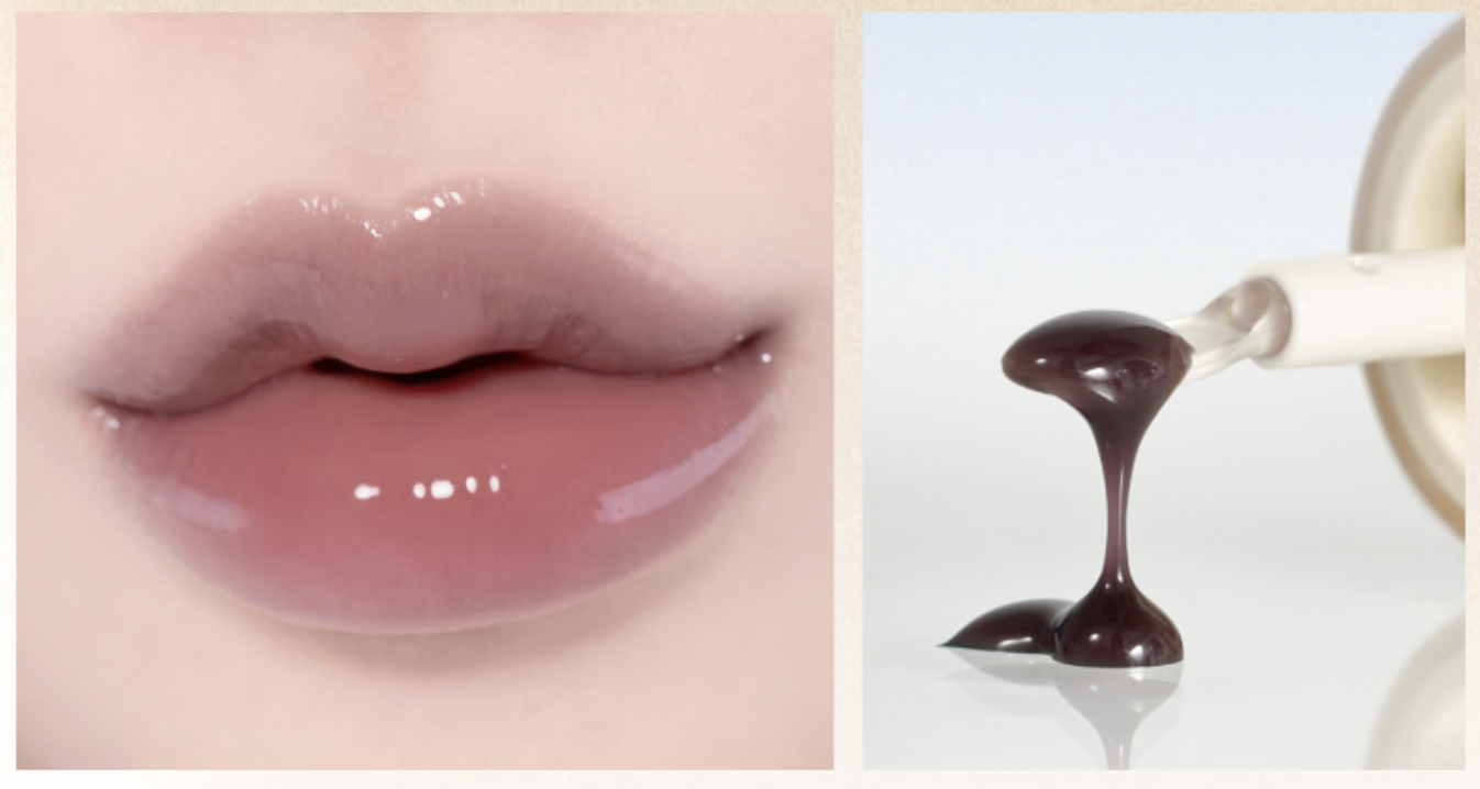 透黑色唇蜜質地通常輕薄易推，方便層層疊加